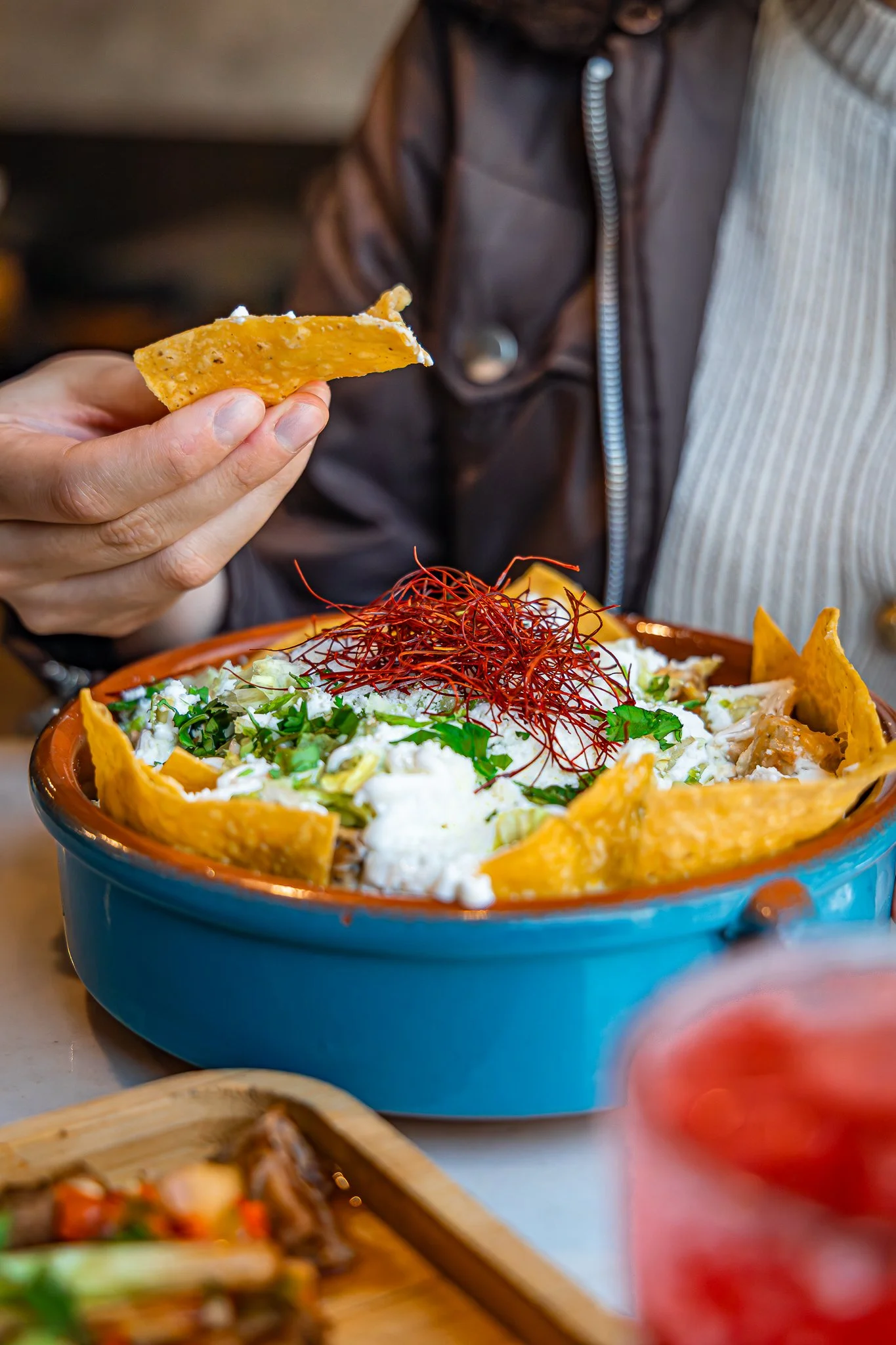 The Loaded Nachos is a customer favorite at Agave, a Mexican and Asian Fusion restaurant in New Paltz NY