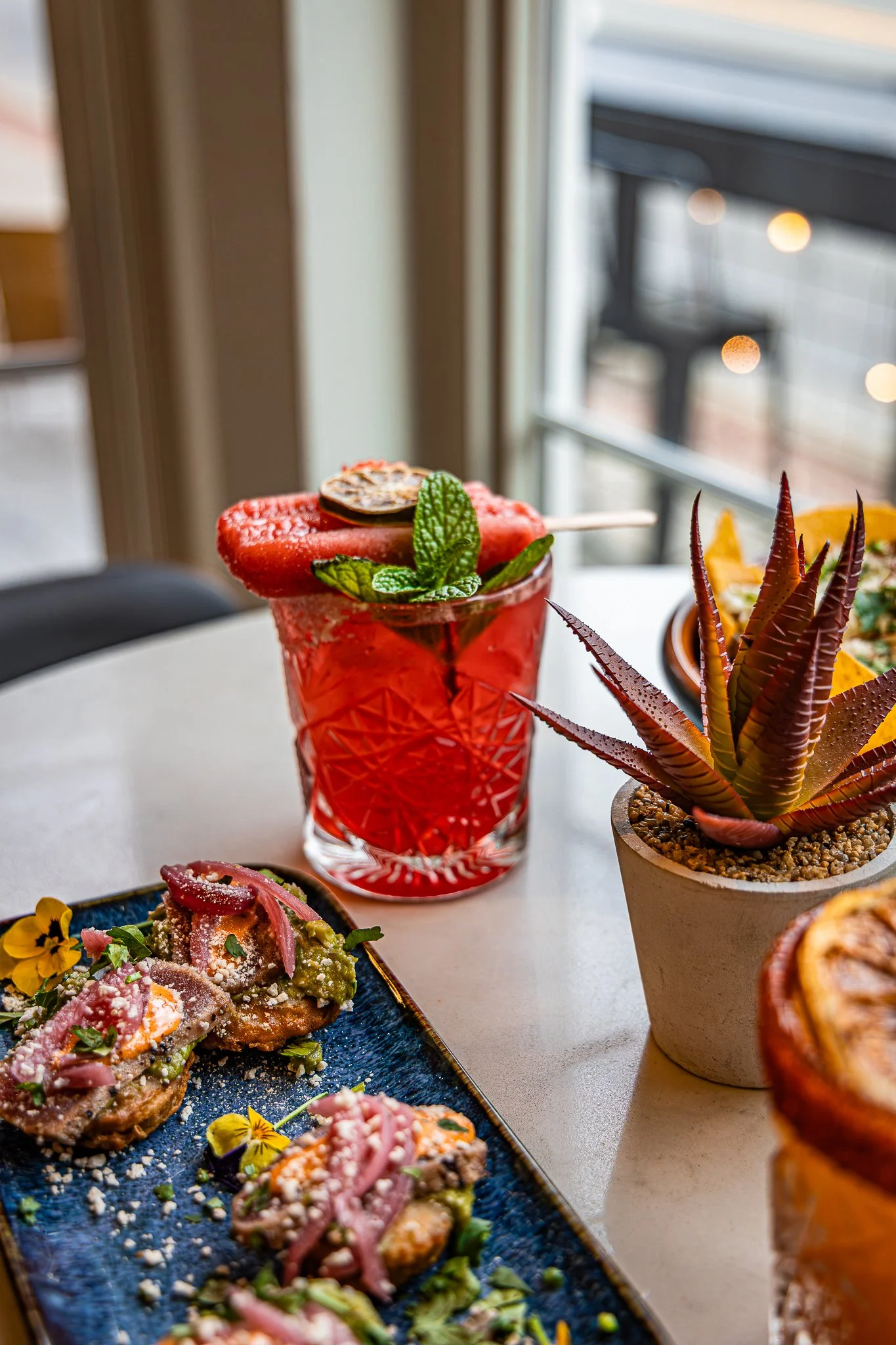 Agave Restaurant in located in the heart of New Paltz NY offering hand crafted cocktails like the Dame Paleta Margarita