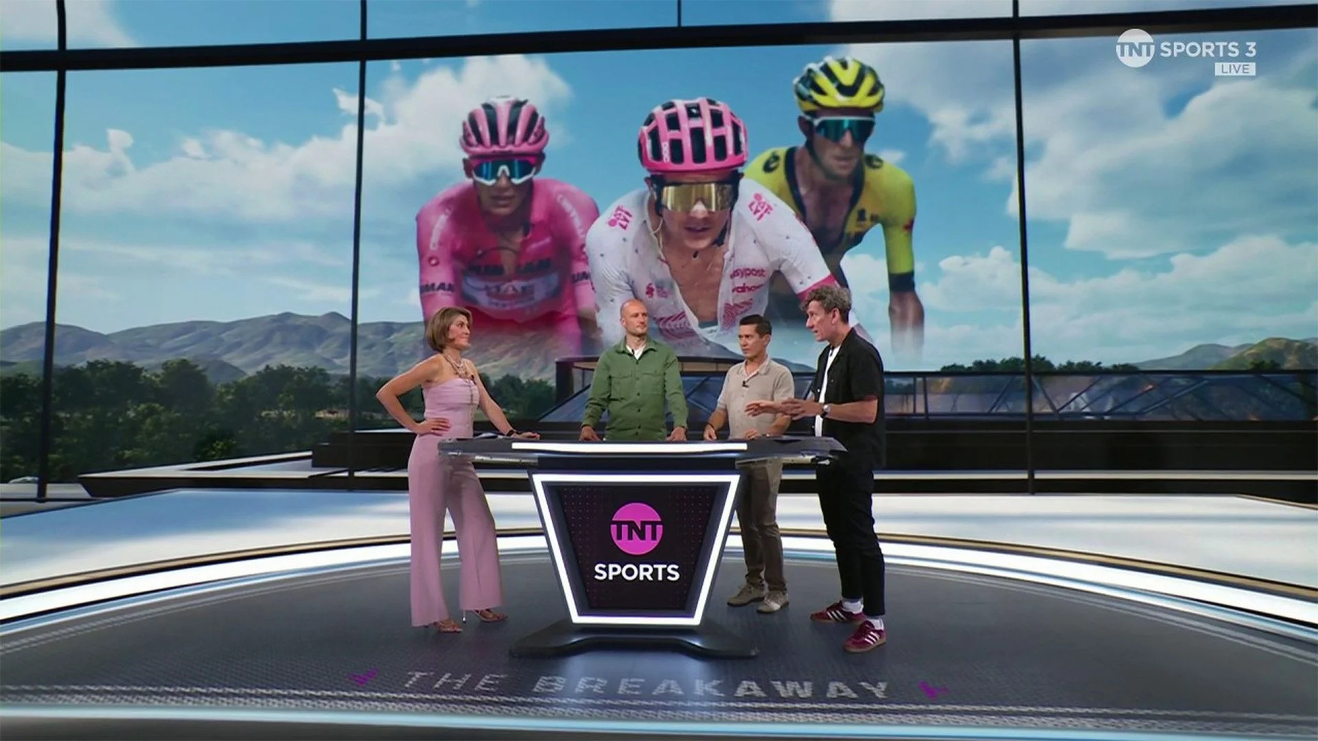 TNT Sports The Breakaway Cycling Show Chris Reid Graphic Design Orla Chennaoui Adam Blythe