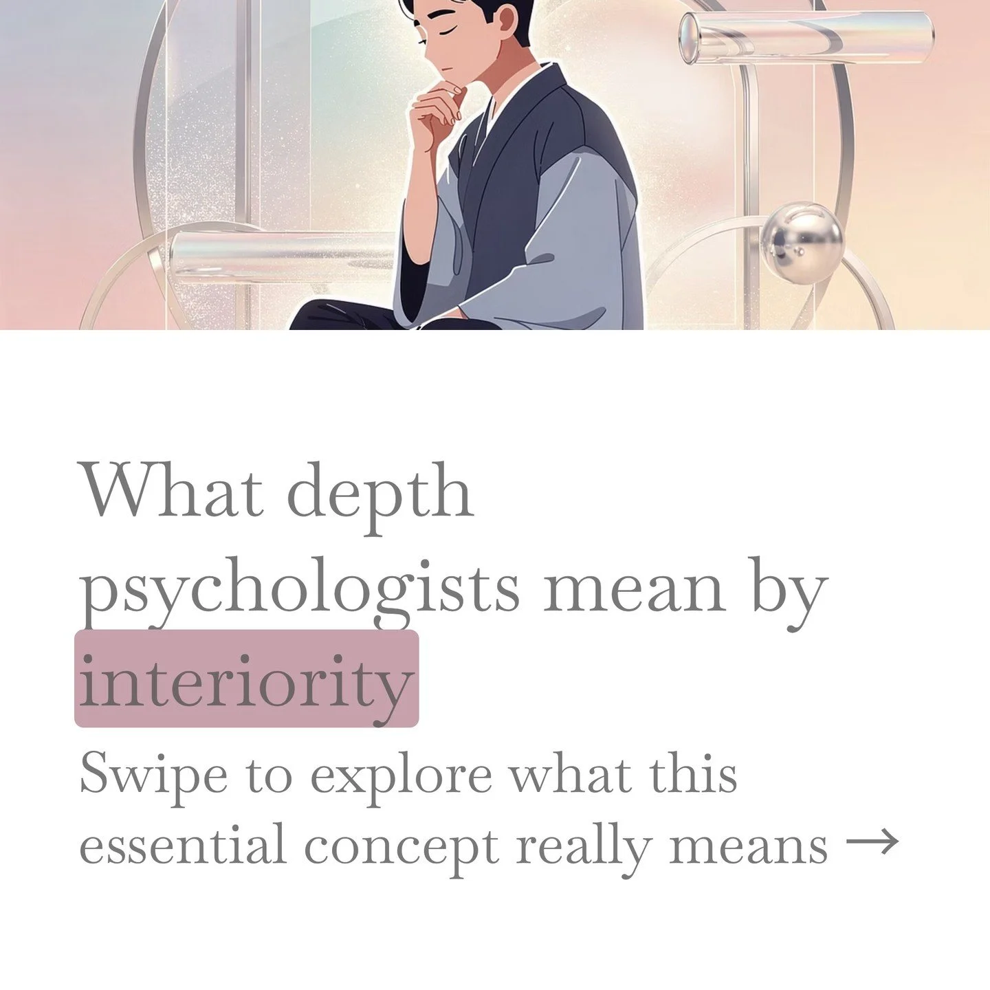 When I talk about interiority, I'm not talking about introspection, journaling, or parts work. I'm talking about something more fundamental:

The living, ongoing relationship between the ego and a deeper ground of Being.

When the psyche can't bear B