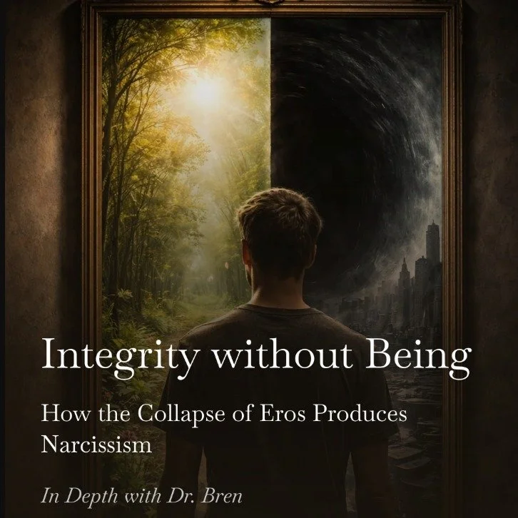 Narcissism is not vanity or moral failure&mdash;it is ontological compensation. It is what happens when the psyche loses access to relational being and reorganizes around what I call the anti-Self: a center that can survive without being-with.

This 