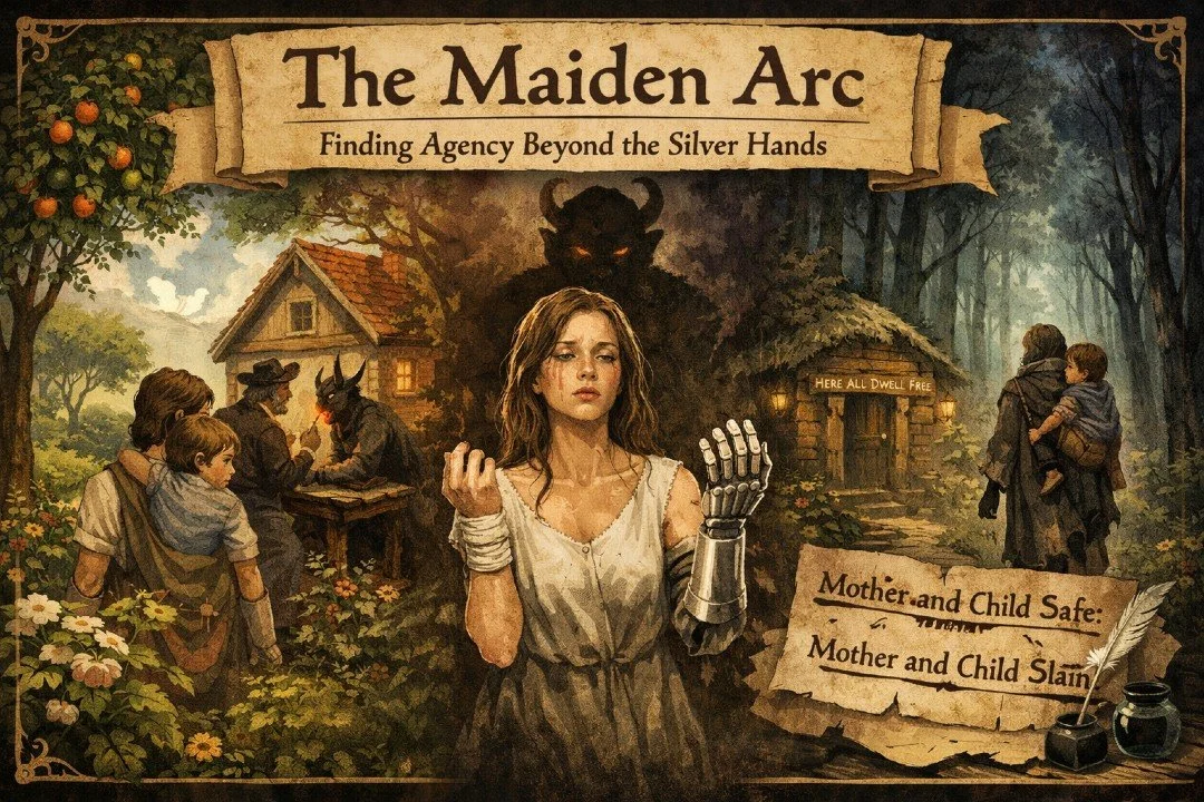 This essay marks a turning point in the series &mdash; from architectural description of the psyche's ordering principles to their lived expression in developmental time. Using the Grimm fairy tale The Handless Maiden as its symbolic lens, it traces 