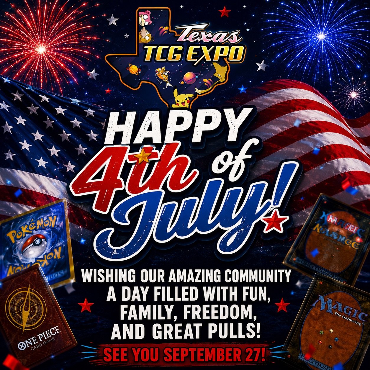 Happy Independence Day! 🇺🇸 We&rsquo;re incredibly grateful for our community and for the country we call home! Have a wonderful 4th of July! We&rsquo;ll see you September 27! ❤️