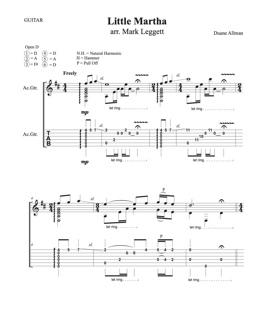 Transcription - Little Martha