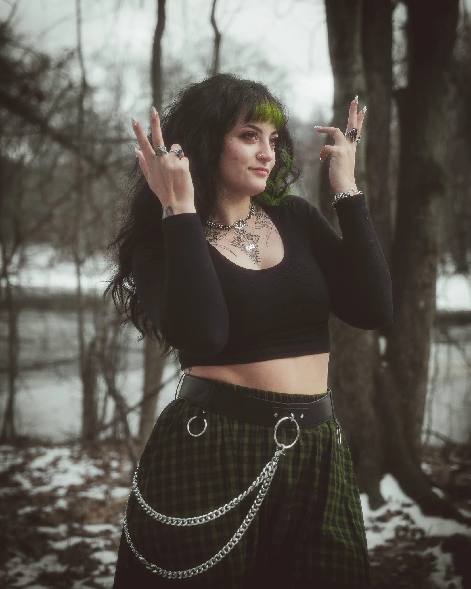 portrait of the artist in the woods and snow