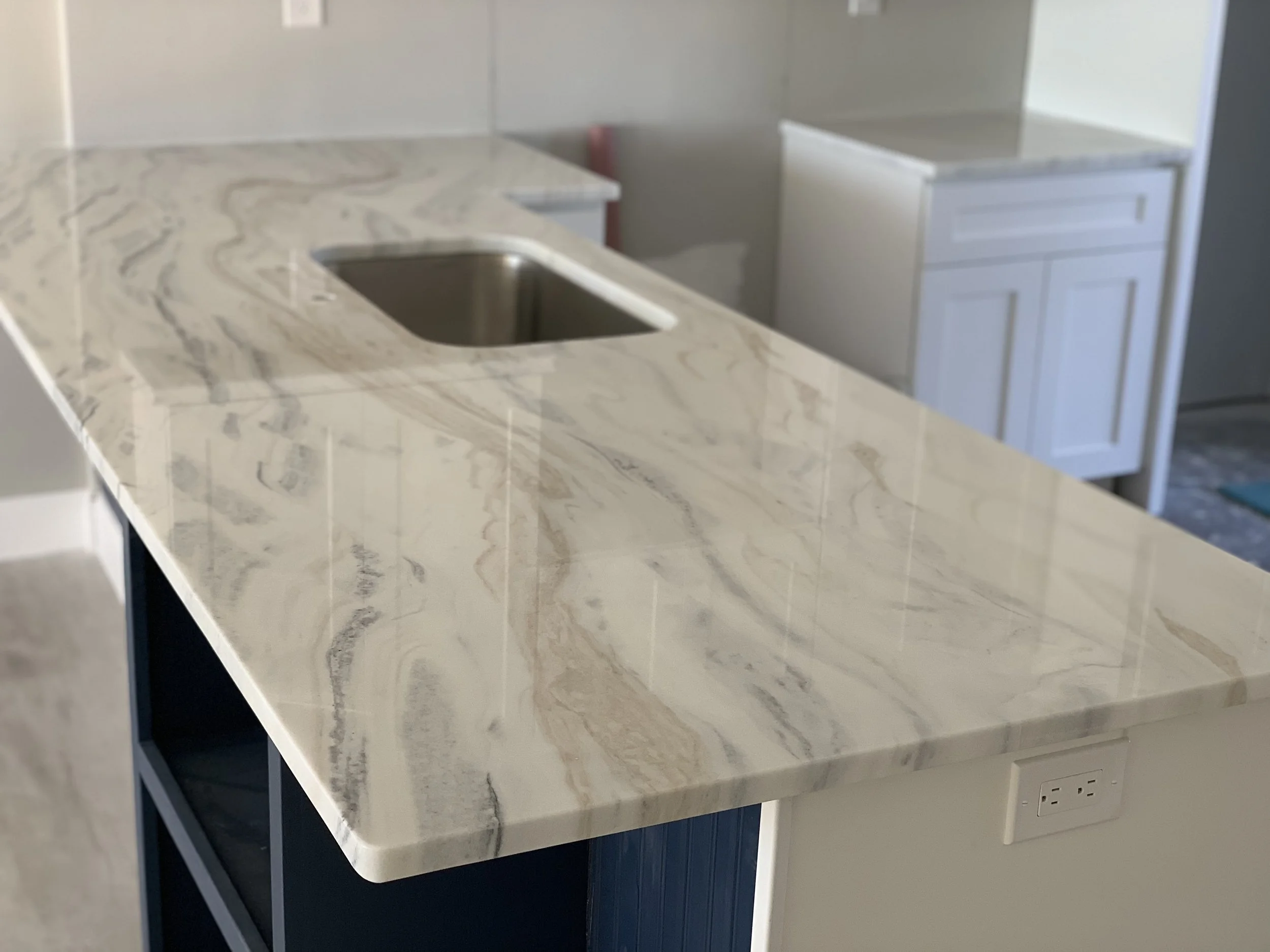Bianco Lasa Marble Kitchen Countertop