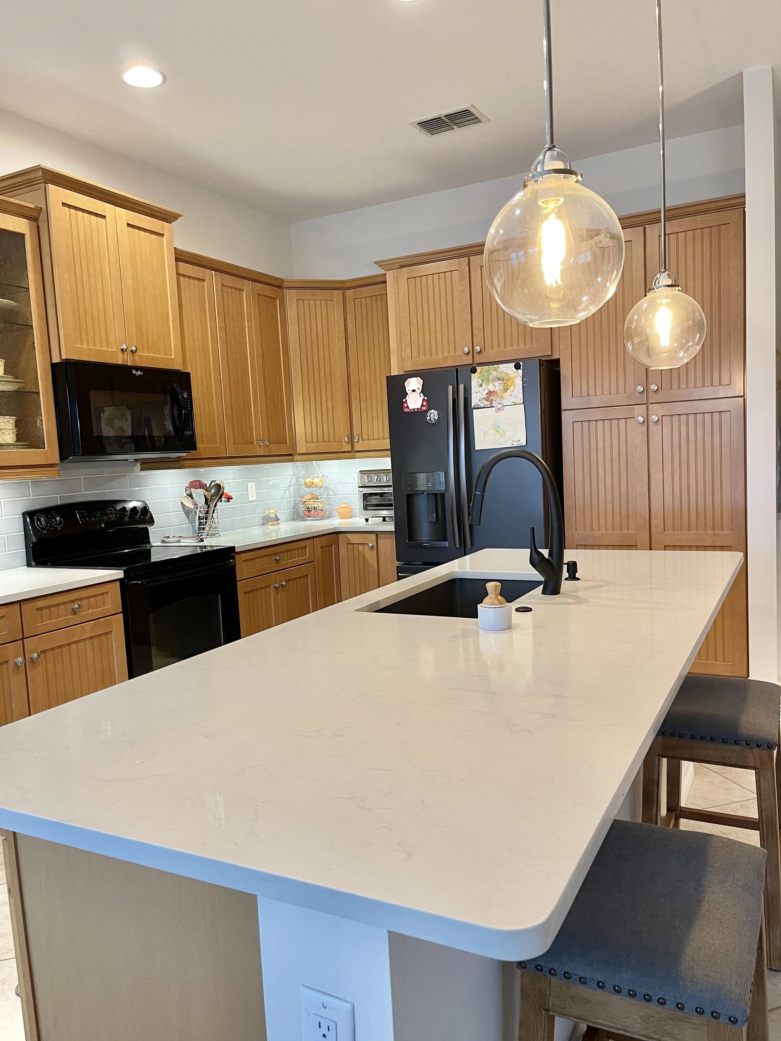 Vicostone Carrara Quartz Kitchen Countertops