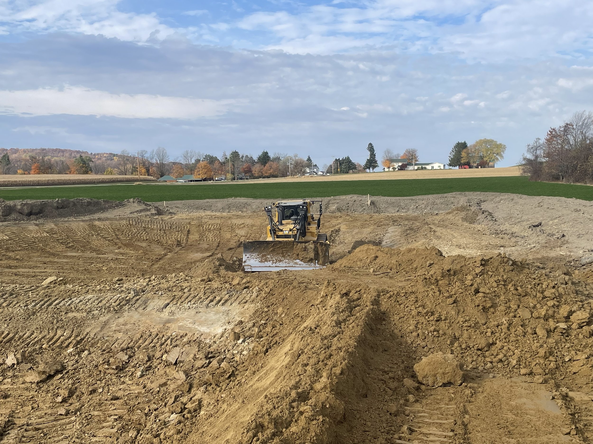 Mass Grading, Excavation, Agriculture, Barn Pad, Silage Bunk, Land Clearing, Livingston County, New York, Geneseo, NY