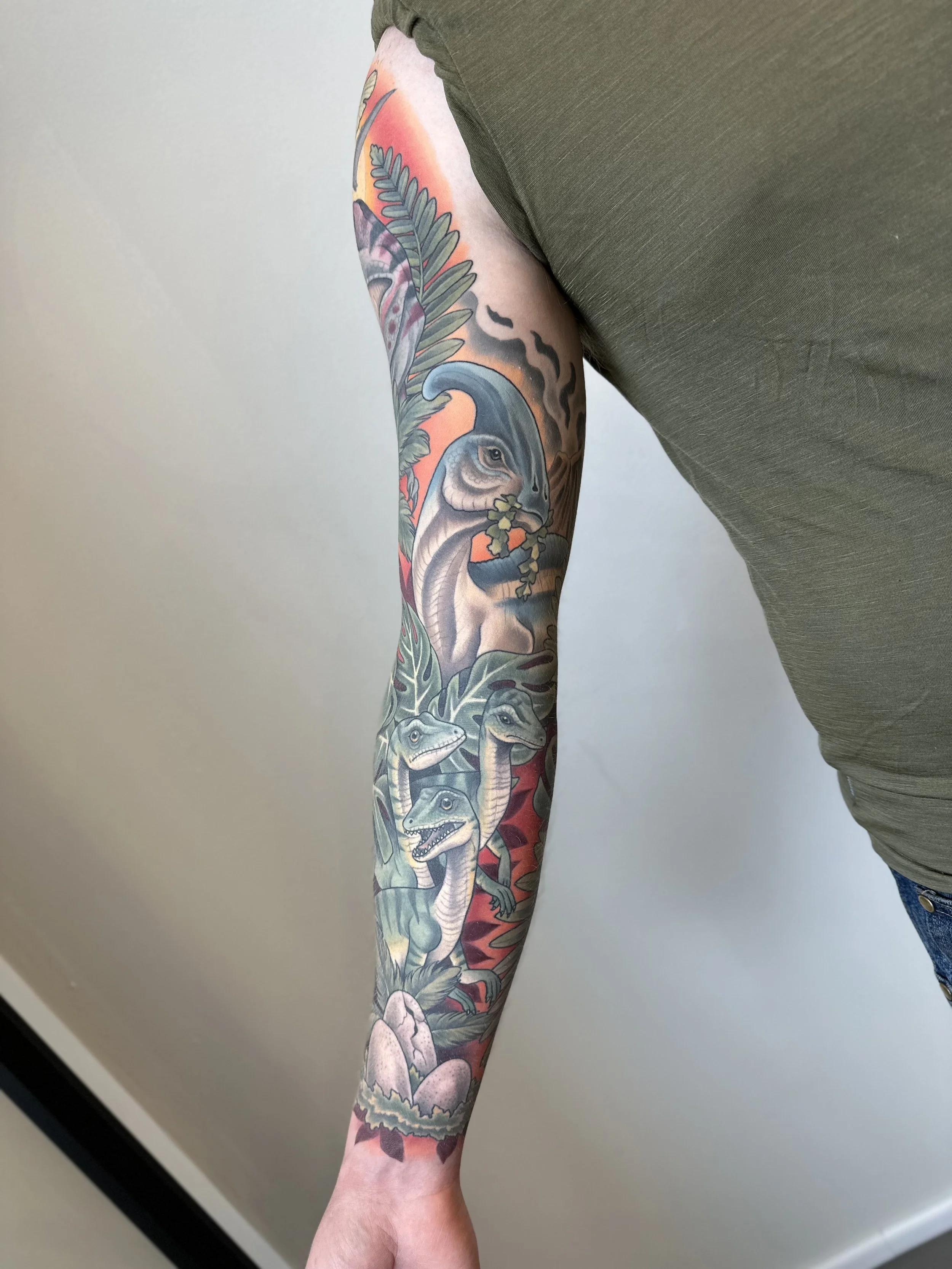 Dinosaur Sleeve. Fully healed and settled.