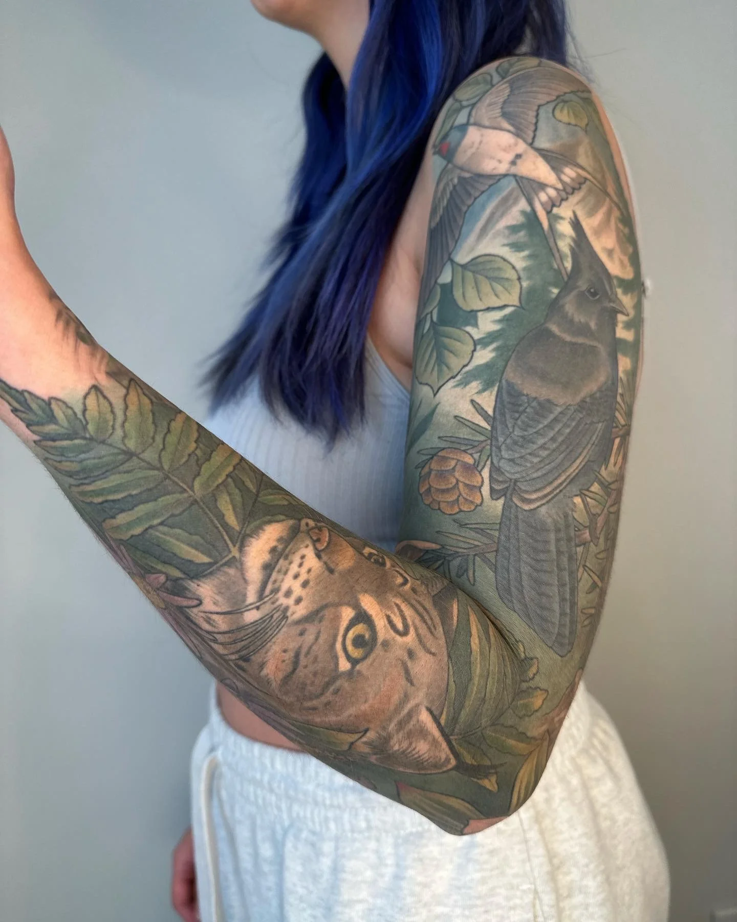 Western Canada nature sleeve. Fully healed and settled.