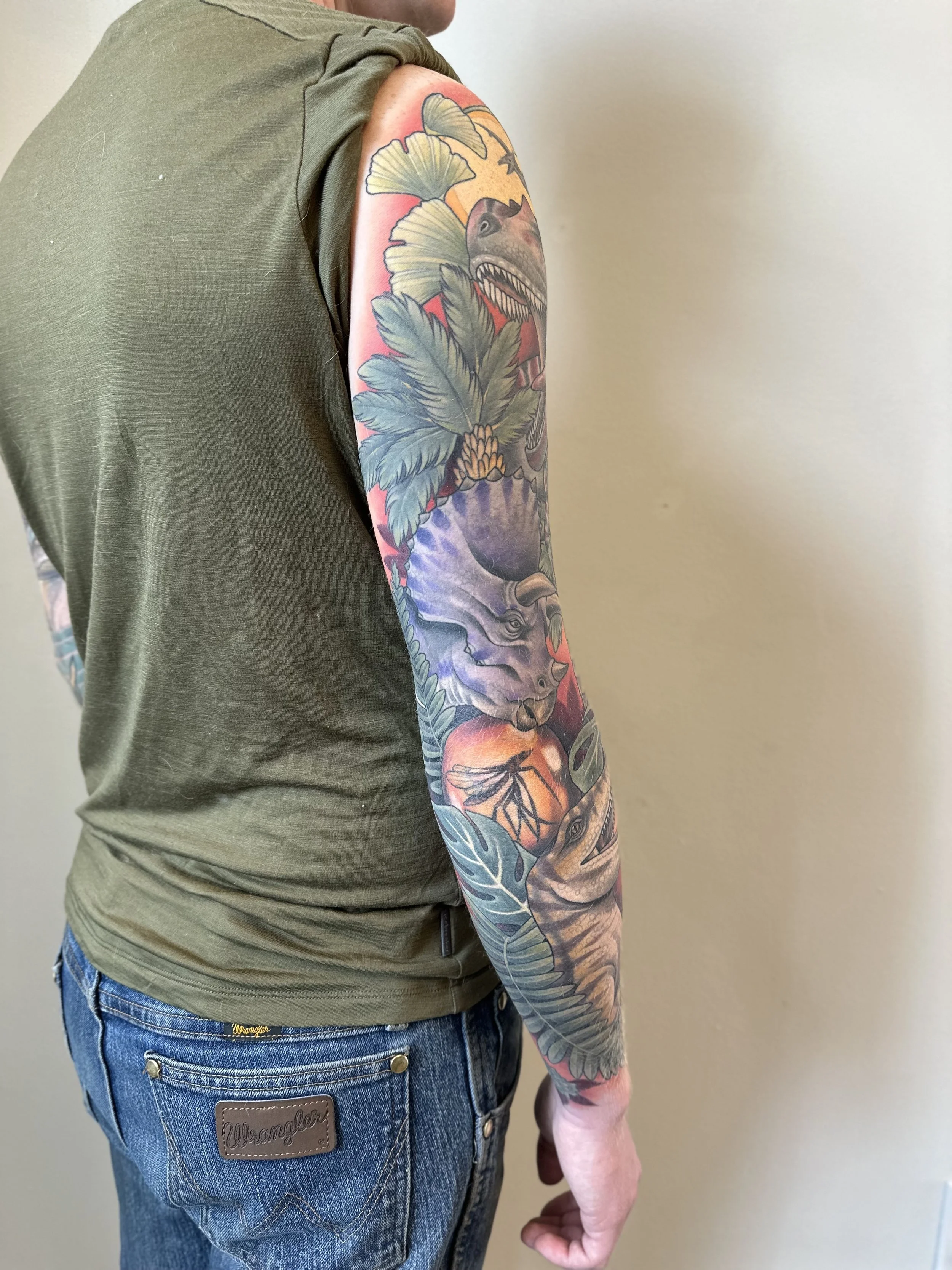 Dinosaur Sleeve. Fully healed and settled.