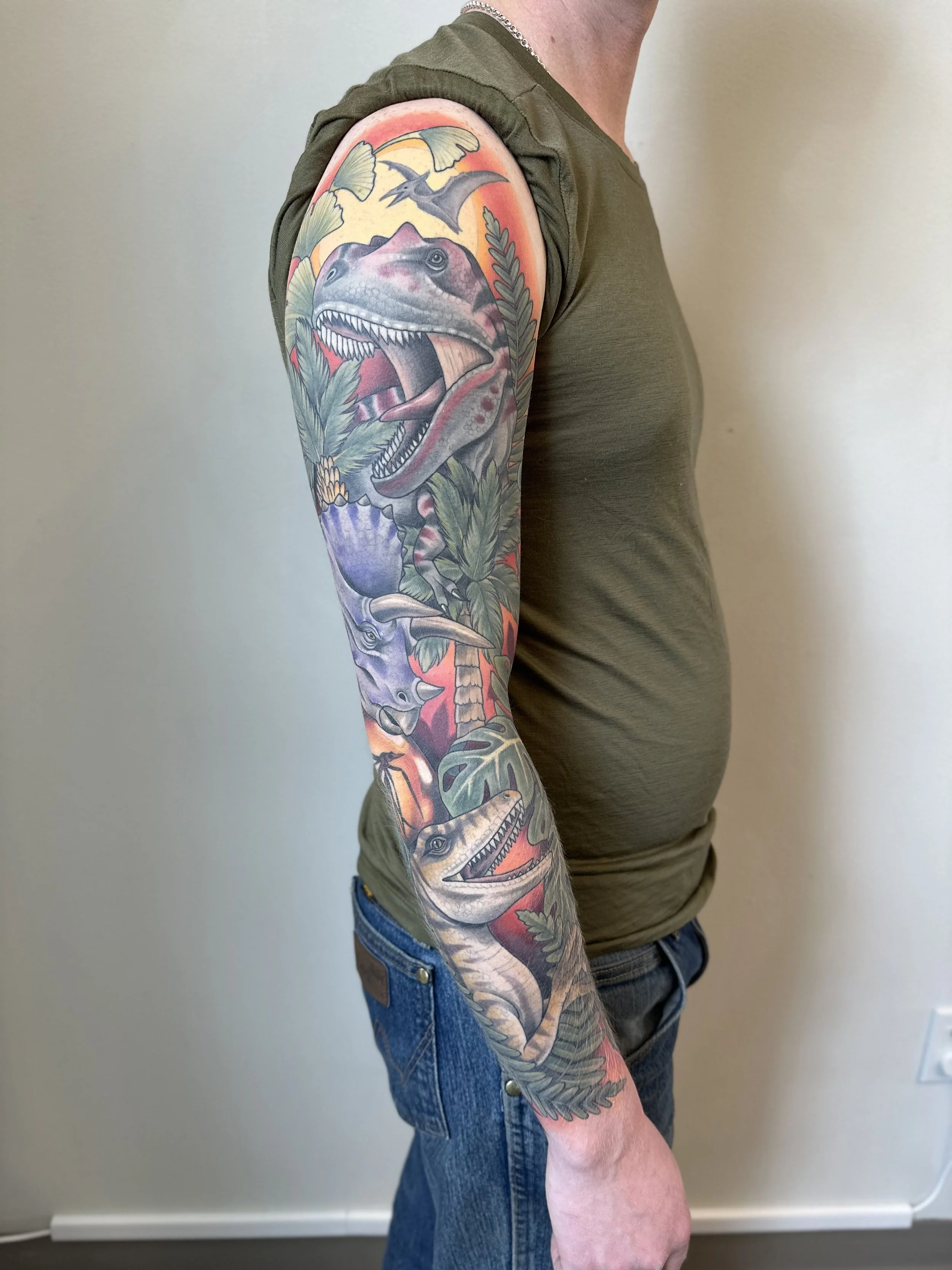 Dinosaur Sleeve. Fully healed and settled.