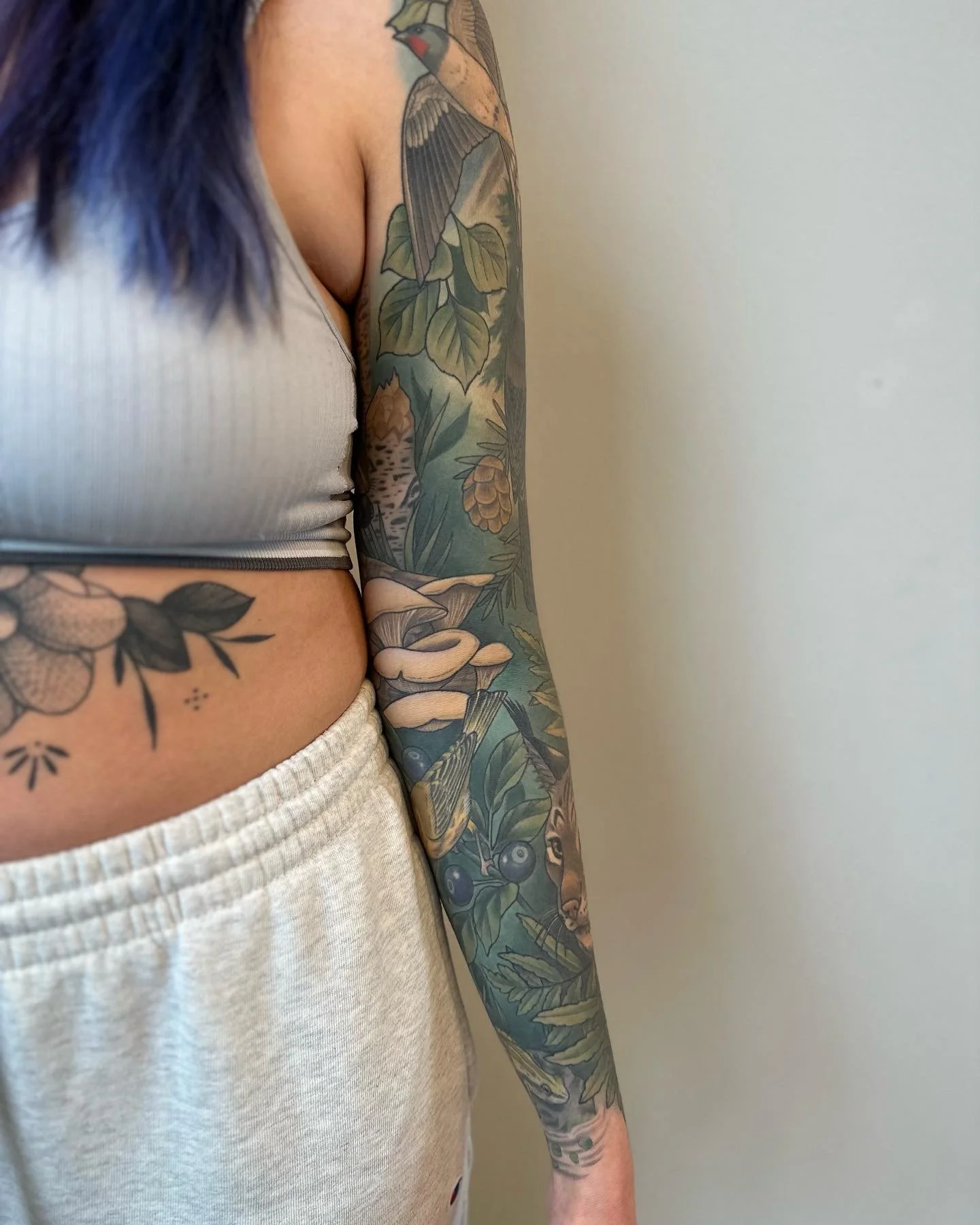 Western Canada nature sleeve. Fully healed and settled.