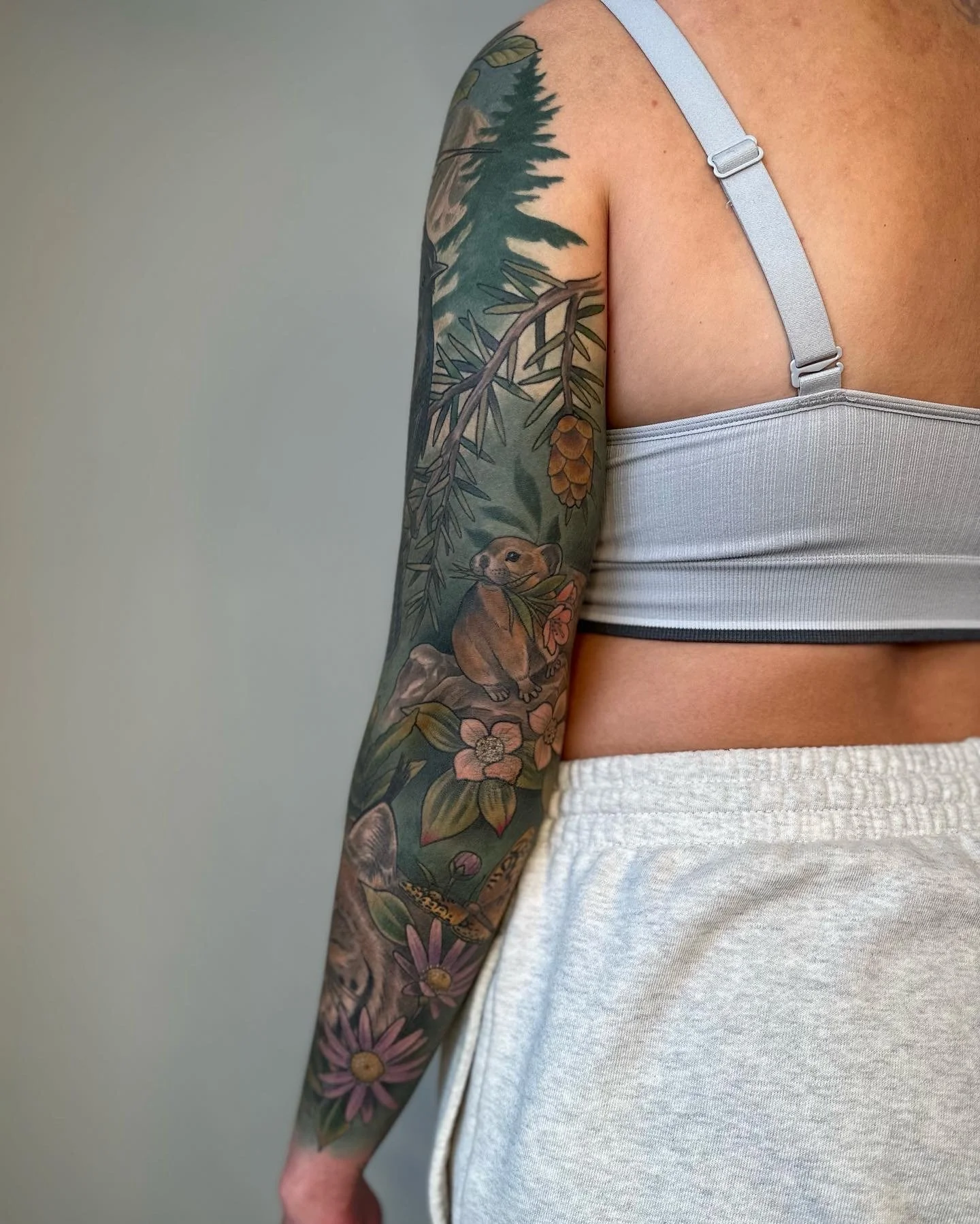 Western Canada nature sleeve. Fully healed and settled.