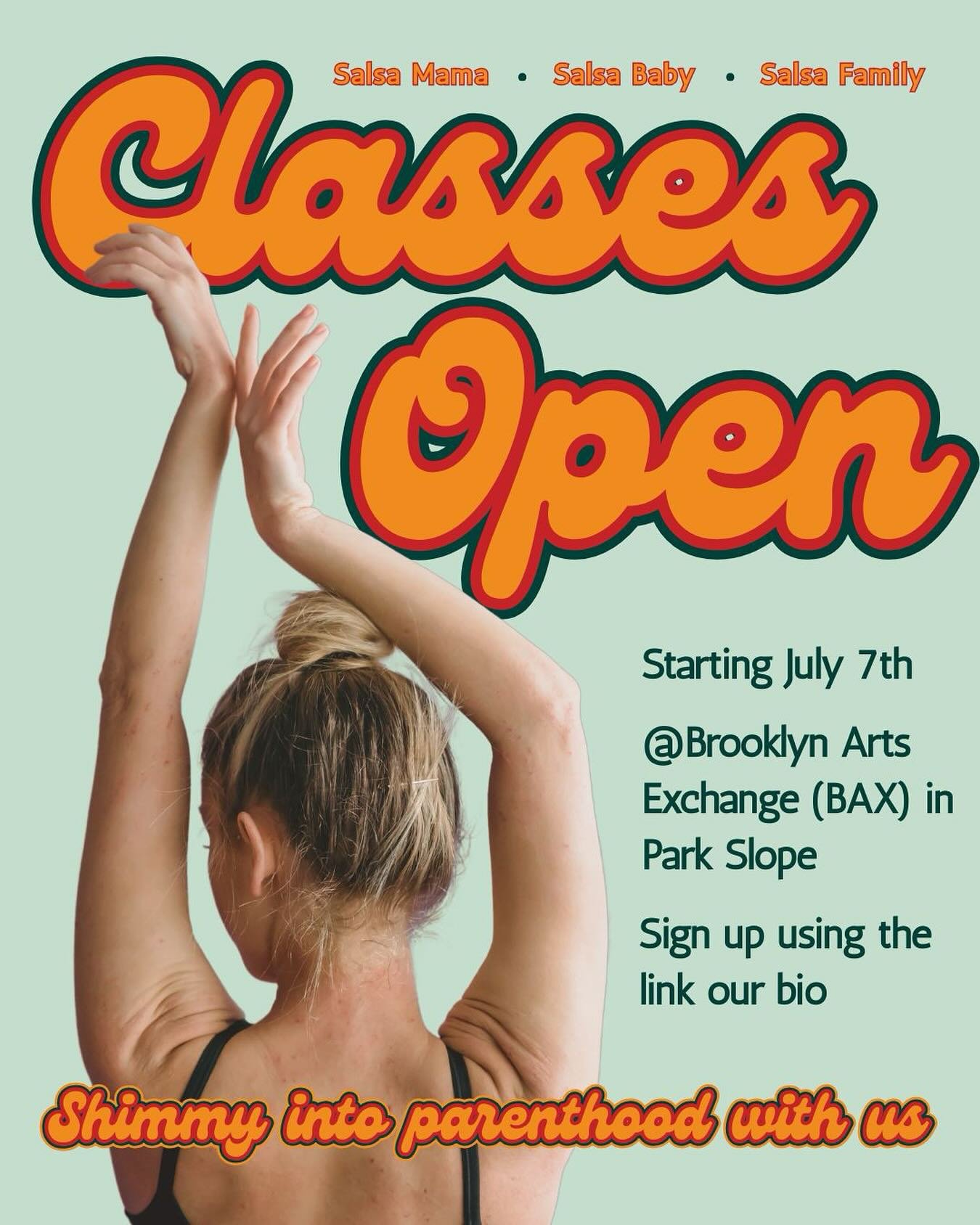 It&rsquo;s official! Class reservations are open for the month of July! 

🌶️🌶️🌶️🌶️🌶️🌶️🌶️🌶️🌶️🌶️🌶️🌶️🌶️🌶️🌶️

Schedule your first Salsa Mama, Baby, and Family class through the link in our bio. 

(Manhattan classes coming soon)

#salsadanc