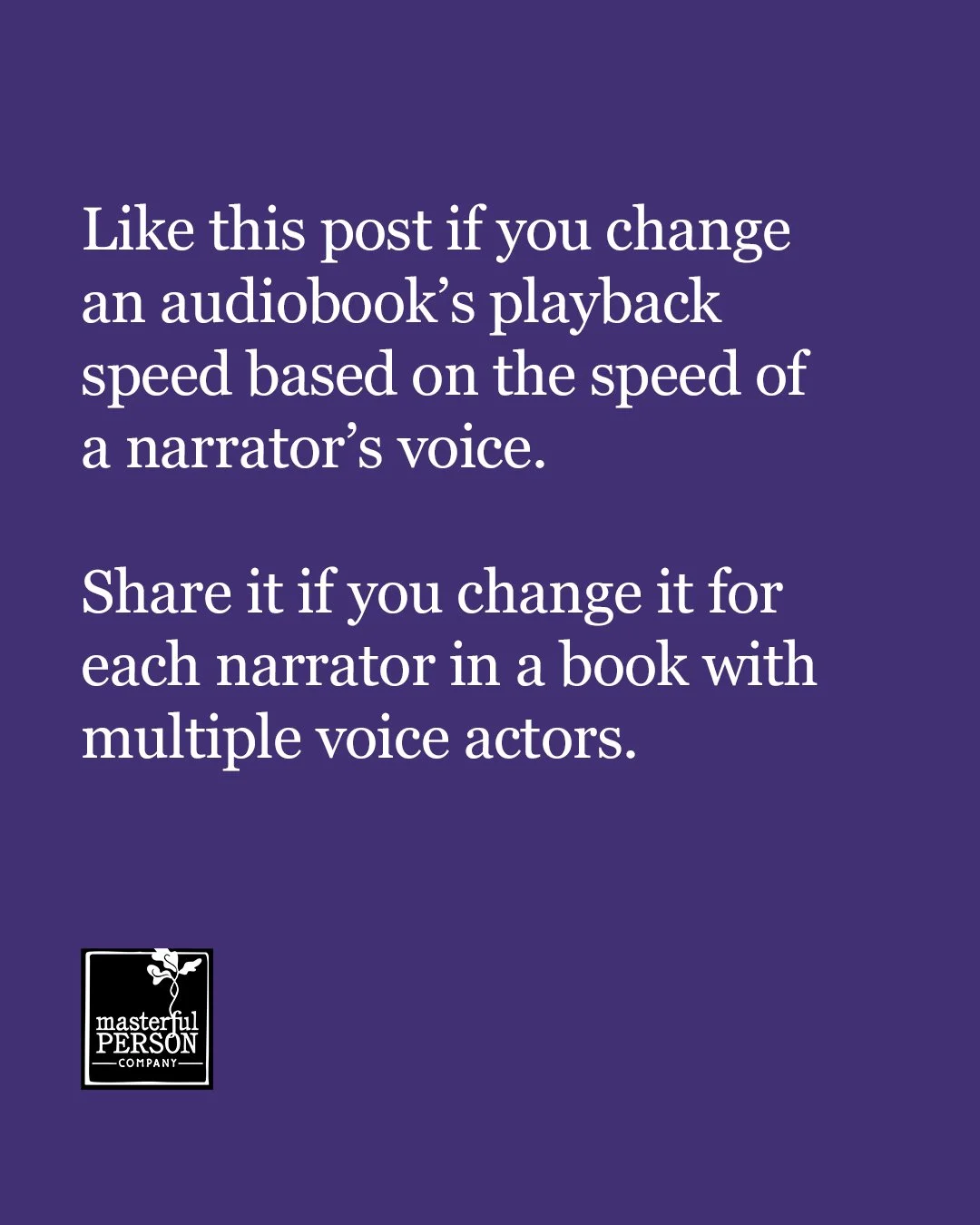 And comment your default narration speed (our team's most answered speed was 1.35x).