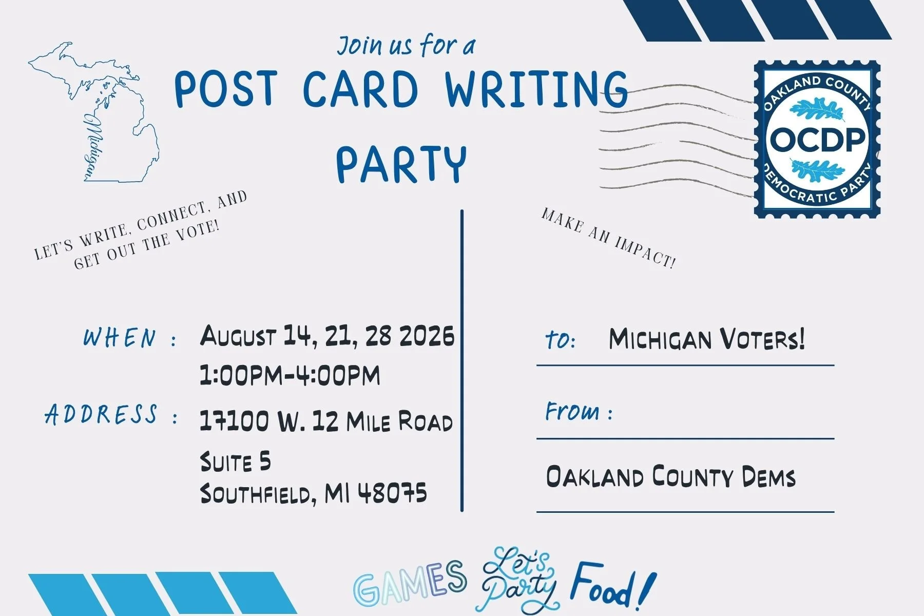 OCDP Post Card Writing Friday
