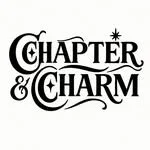 Chapter & Charm logo in black text with decorative elements