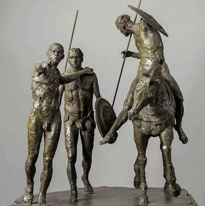 GROUPE DE GUERRIERS, PLAQUE II - EPUISE