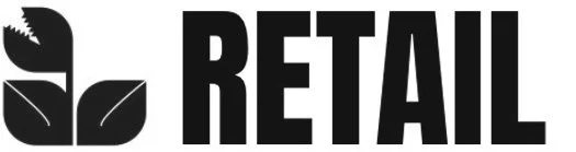 Black and white logo with stylized leaf design and the word 'RETAIL' in bold capital letters.