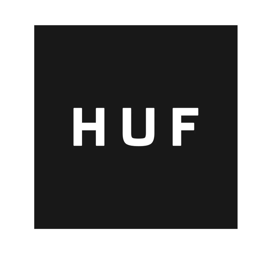 Black square with white text that says "HUF" in the center.