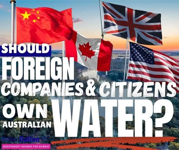 Should foreign countries own Australian water?