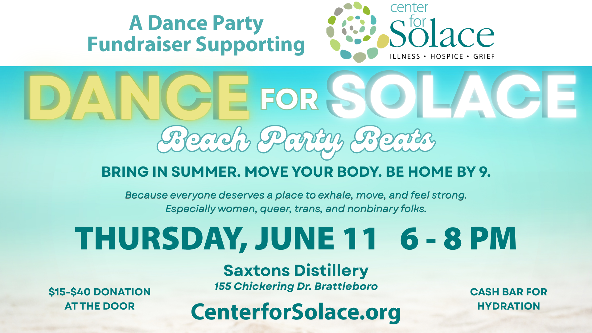 Dance for Solace Fundraiser: Beach Party Beats