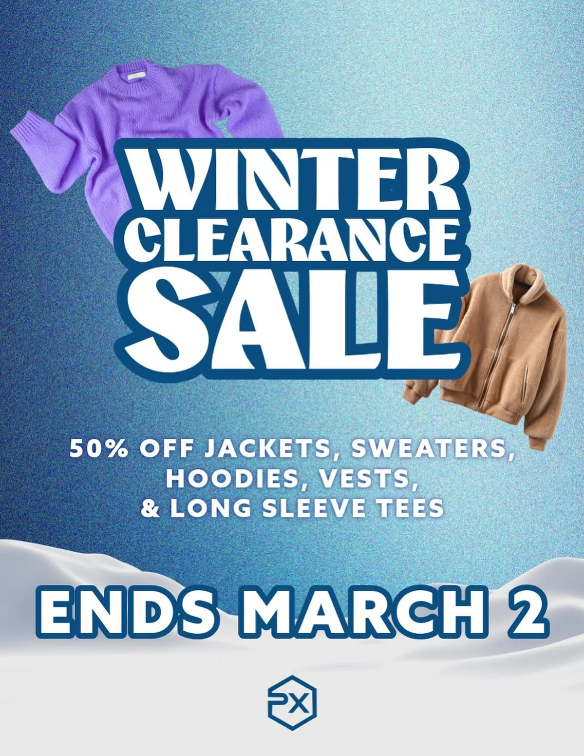✨Now&rsquo;s your time✨ 

Come shop half off winter items before March 2! 

#sale #winter #planetxchange #thrift