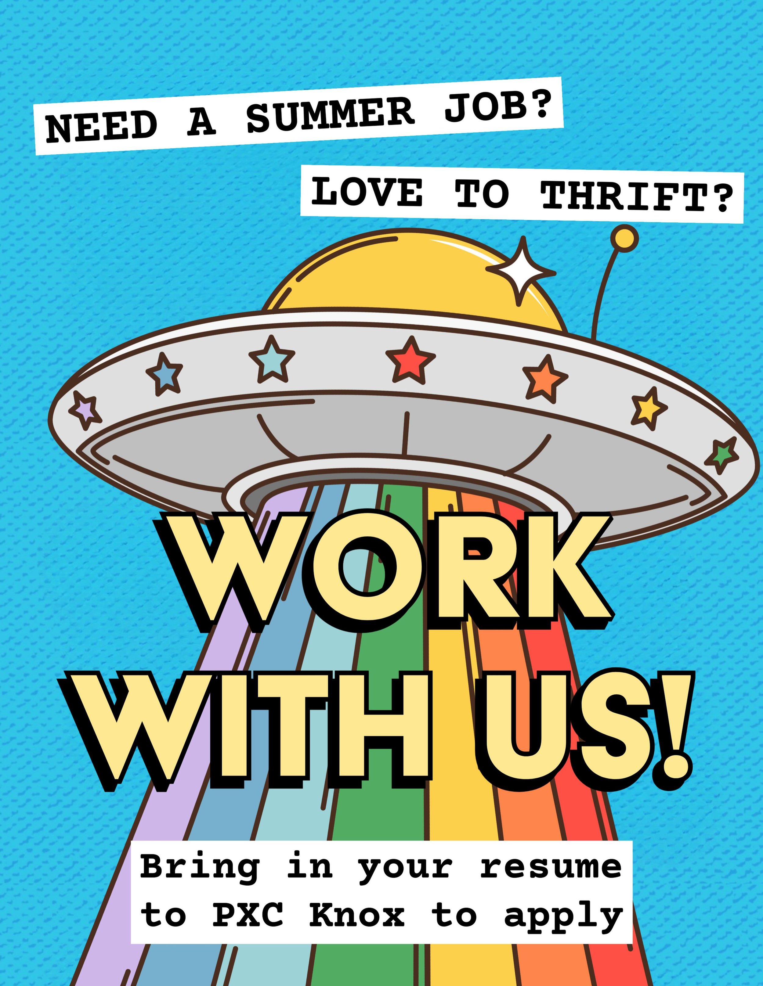Looking for a job? Come join us at PXC Knoxville✨🛸

Applying couldn&rsquo;t be easier- just come on in and say hi with your resume! We&rsquo;d love to see ya ✨