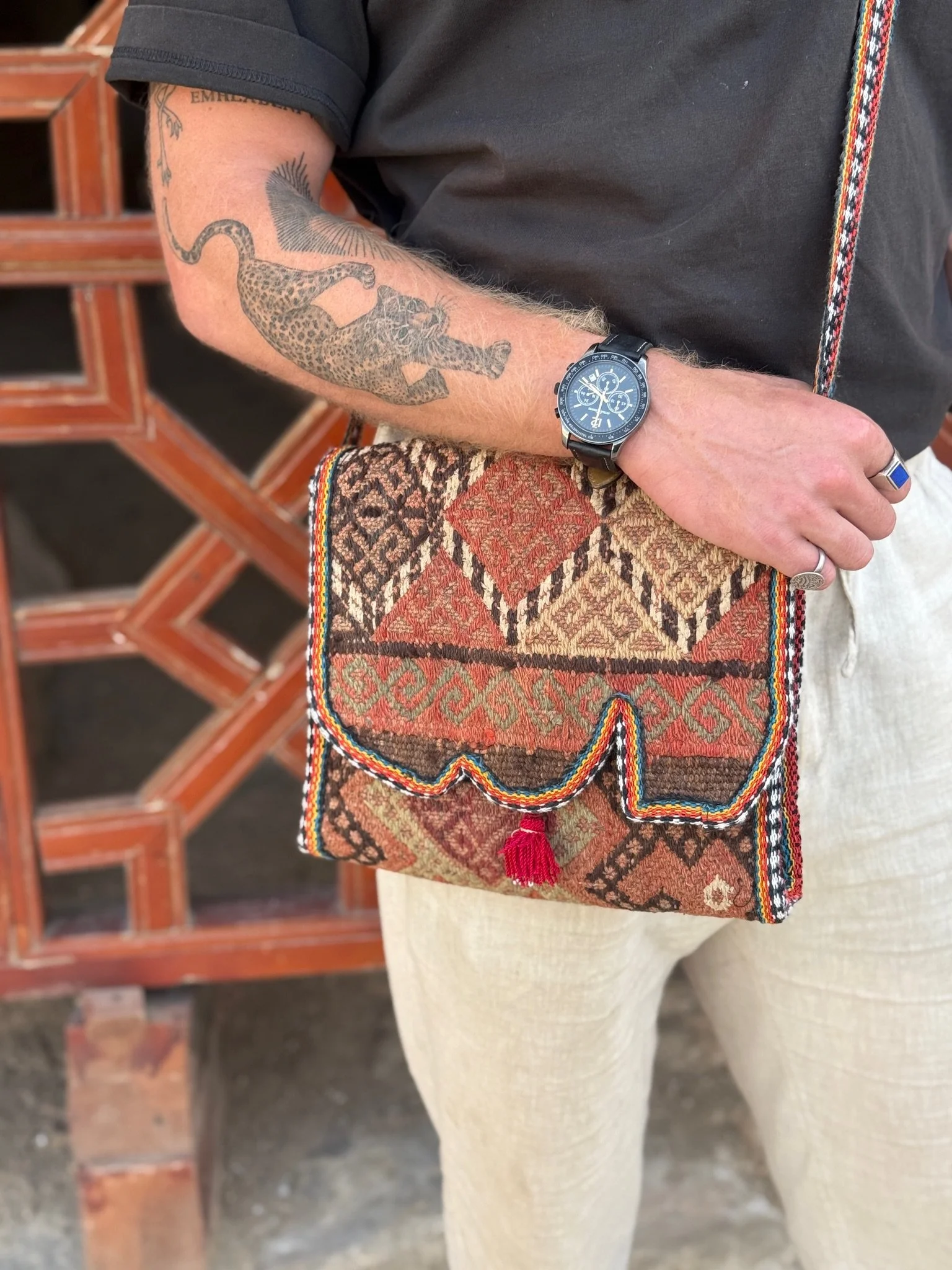 NOMAD Camel Hair Carpet Bag - Medium