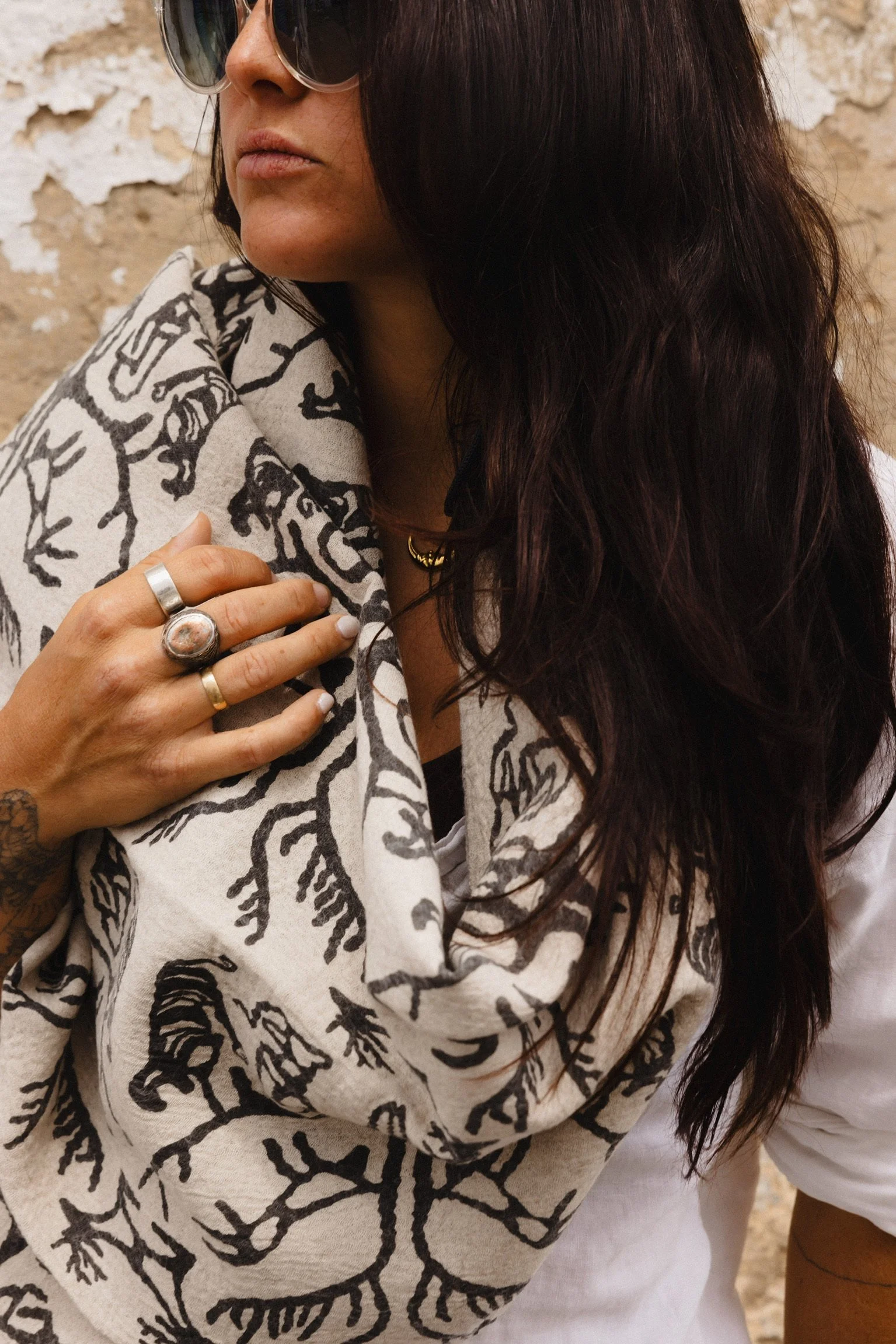 ANIMUS Animal Print Shawl