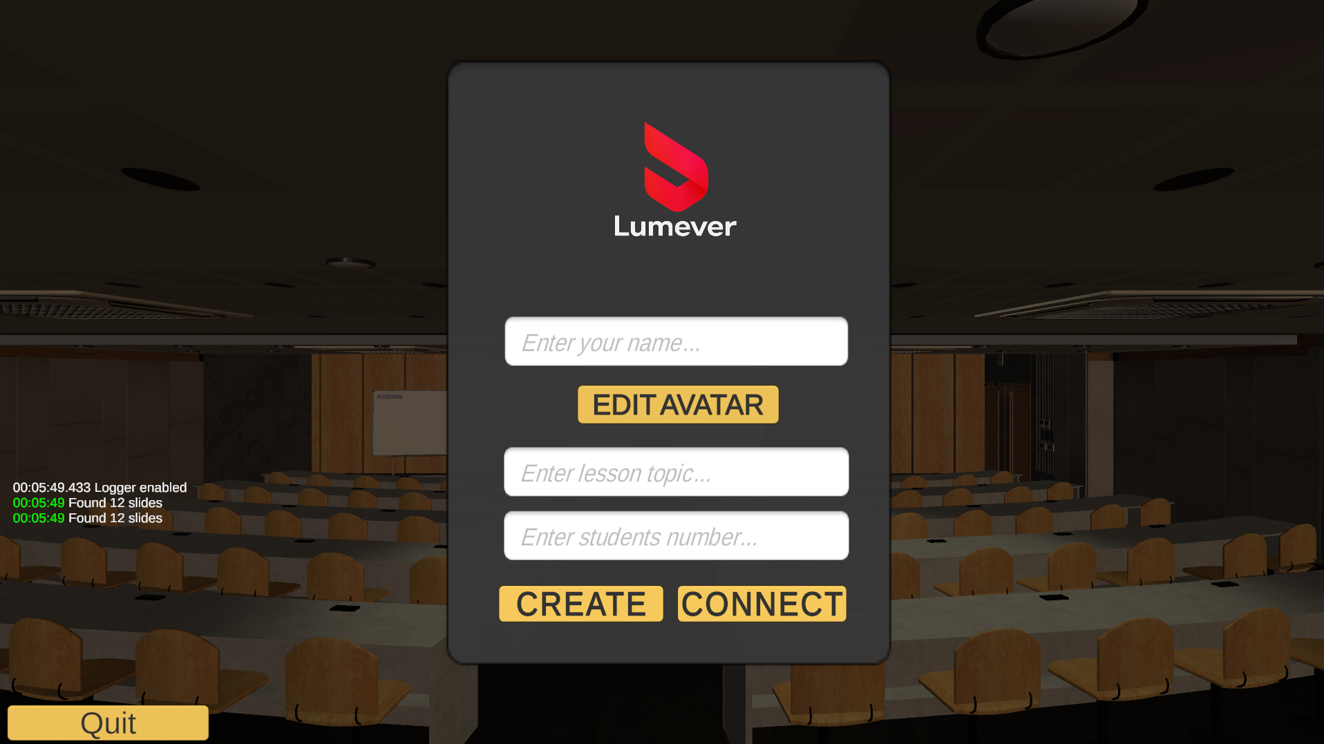 Contrad Login Scene