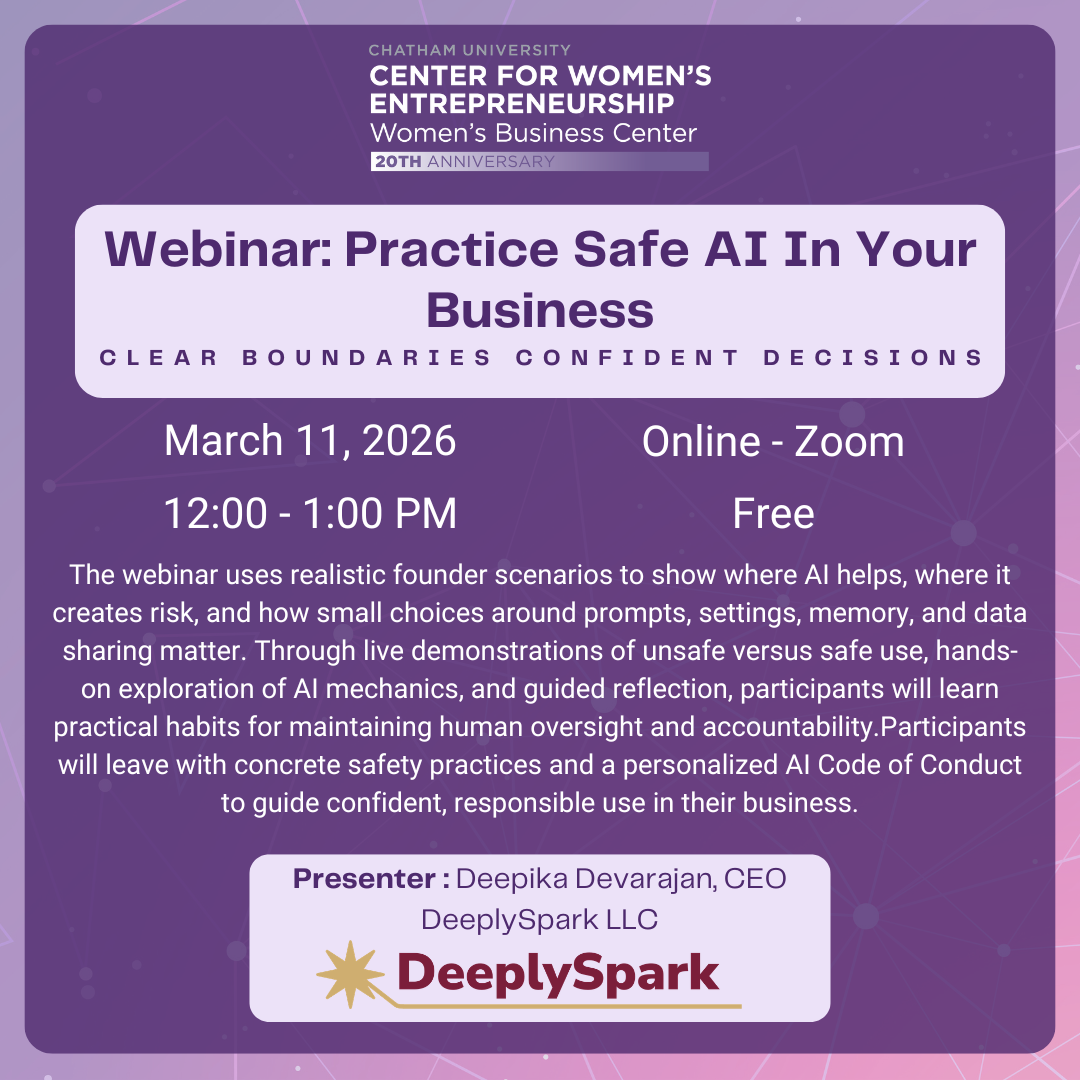 Webinar: Practice Safe AI in Your Business - Clear Boundaries. Confident Decisions.