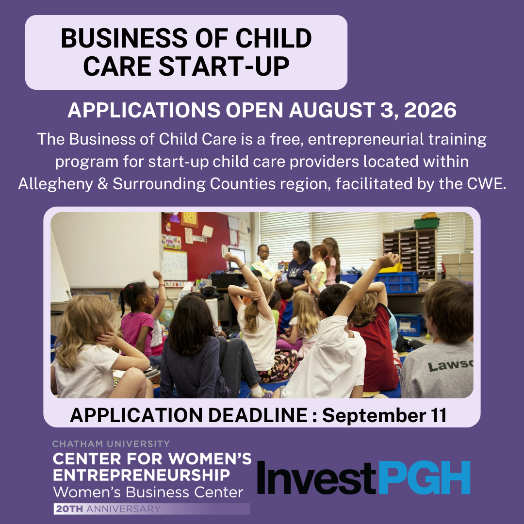 The Business of Child Care Start-Up Training Program Application