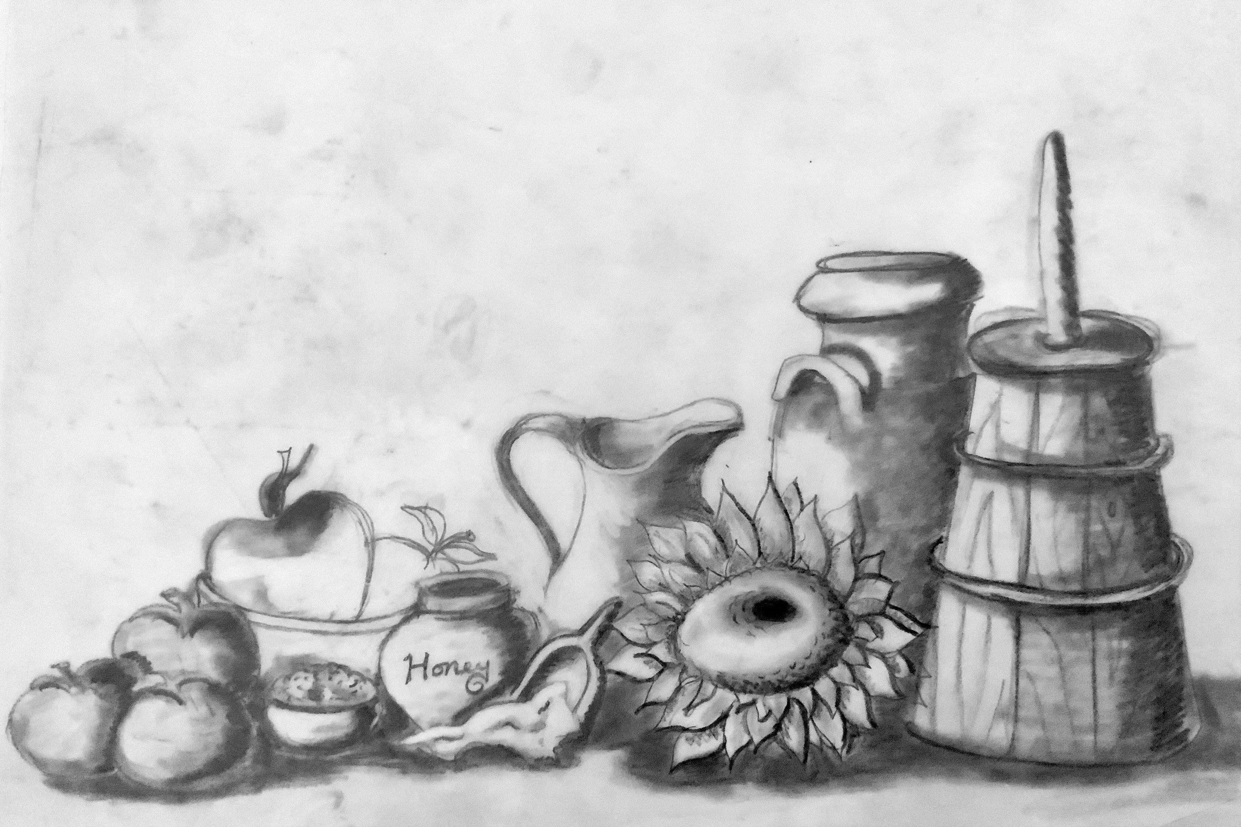 Study for Still Life (Graphite on tracing paper)