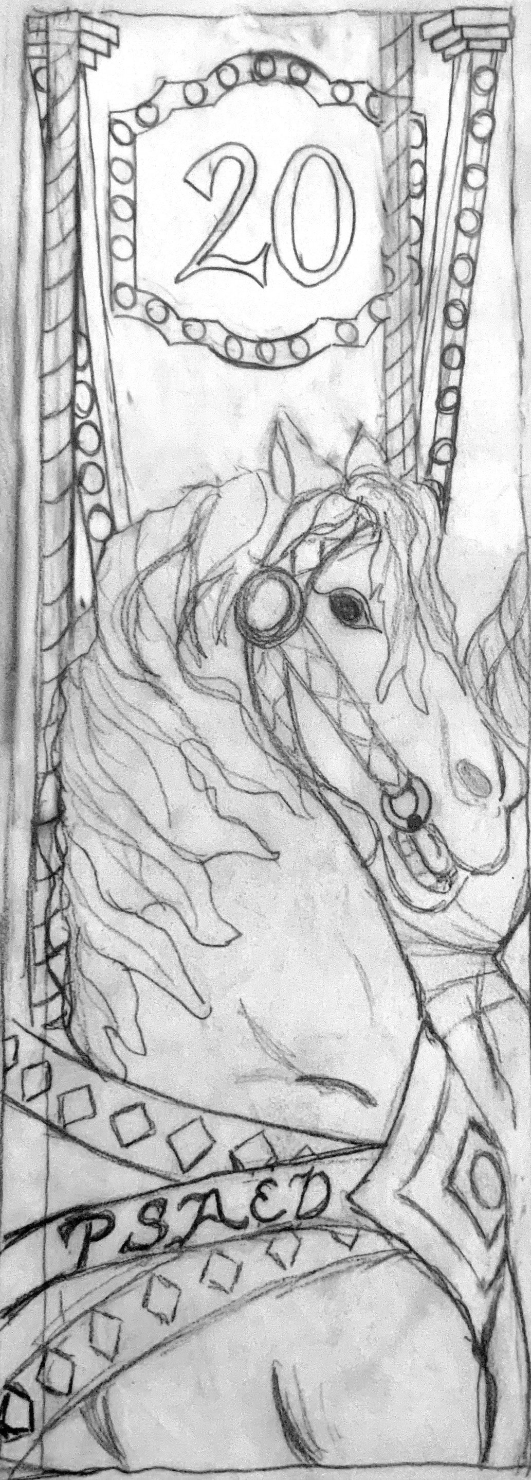 Study for Anniversary Poster PCAD (Graphite on tracing paper)
