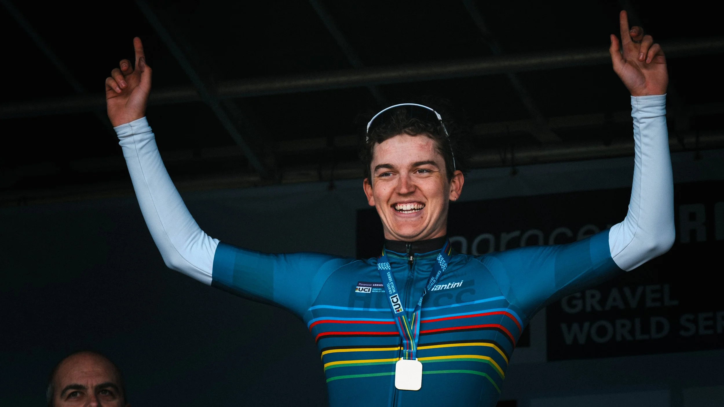 Sam Chisholm, Hub Cycling, at the podium of The Gralloch 2026.