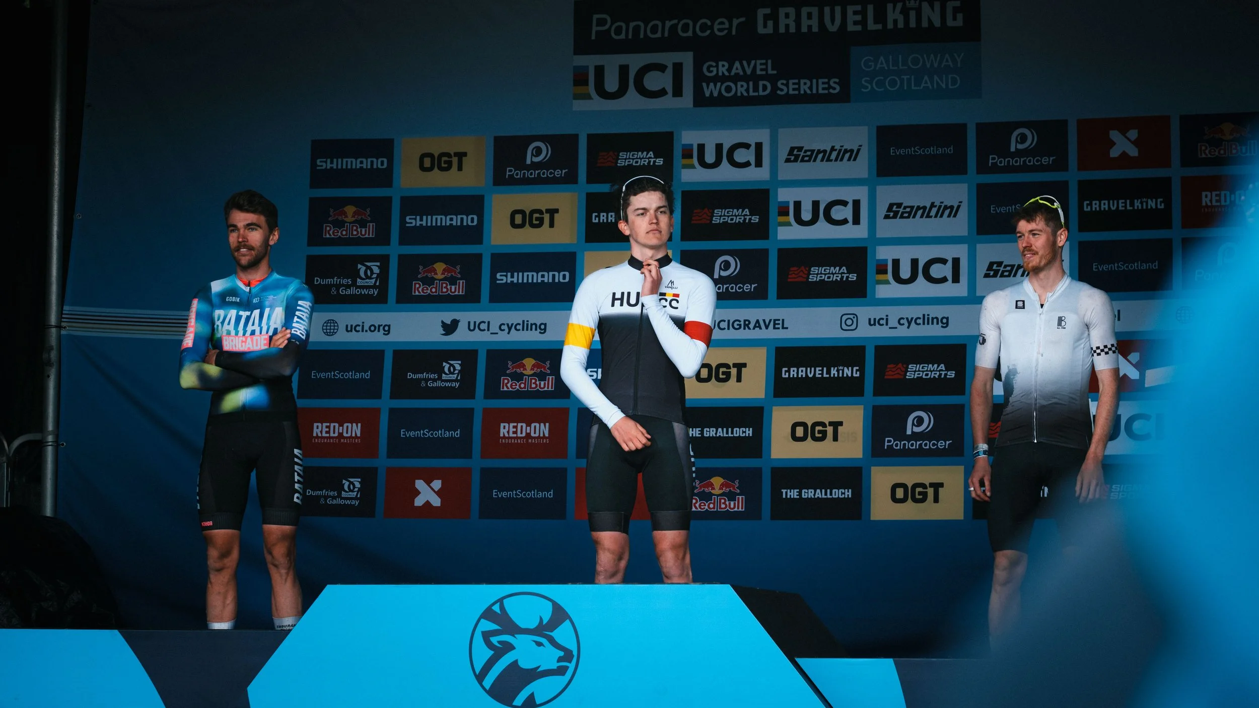 Sam Chisholm, Hub Cycling, at the podium of The Gralloch 2026.