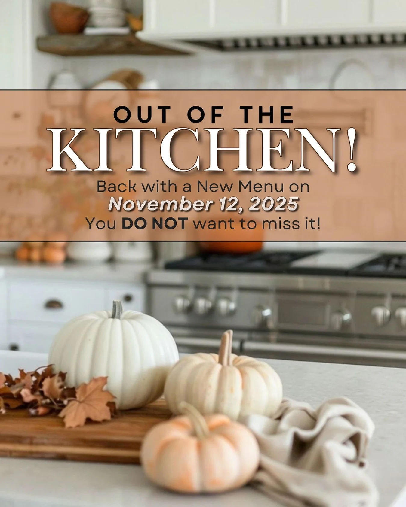 Out of the Kitchen This Week 🍂

We are taking a short break this, but be prepared for something truly special for you in next week&rsquo;s menu!

Thank you so much for your continued support &mdash; your trust in our meals means the world, and we ca