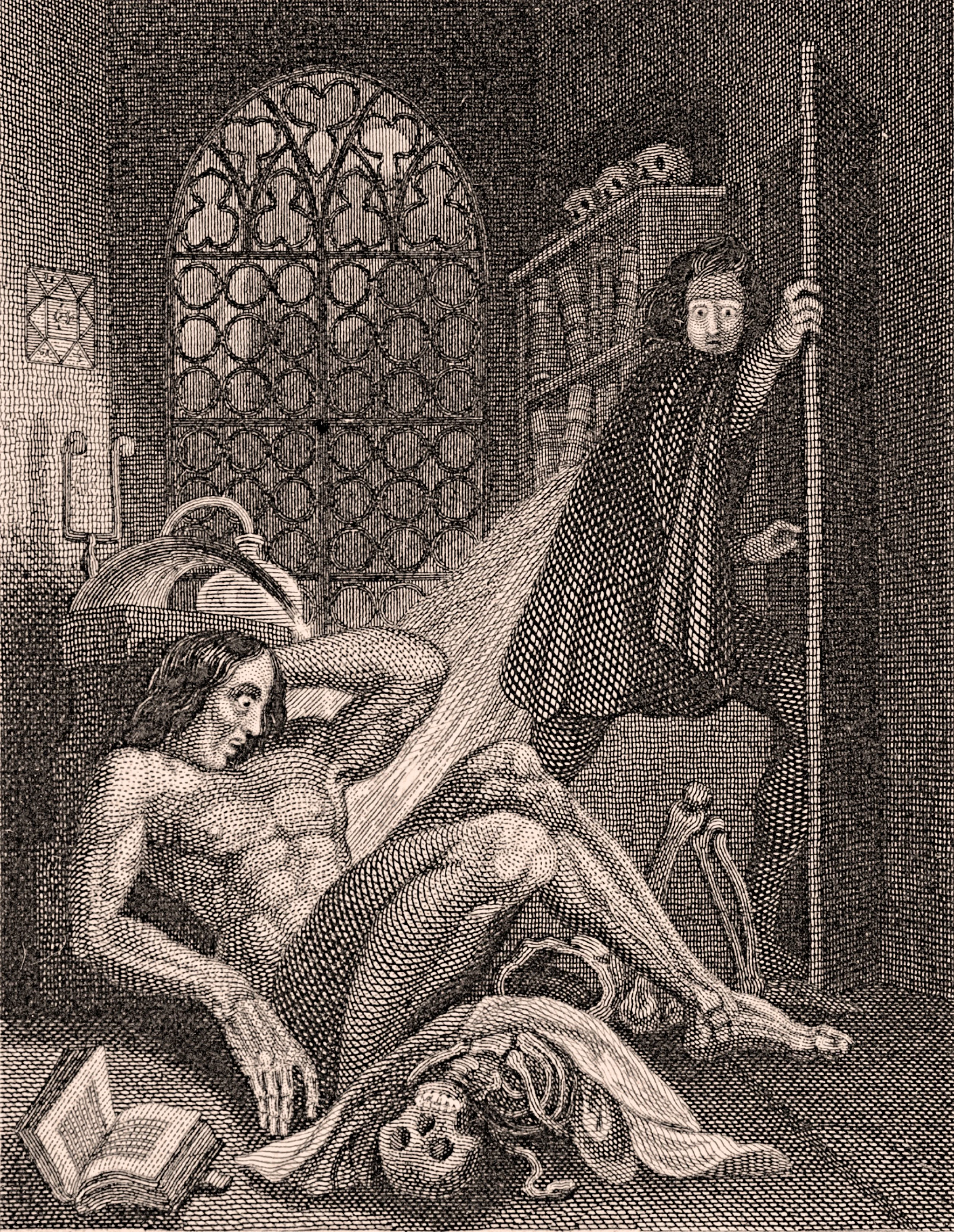 Frontispiece to Frankenstein 1831 Public Domain