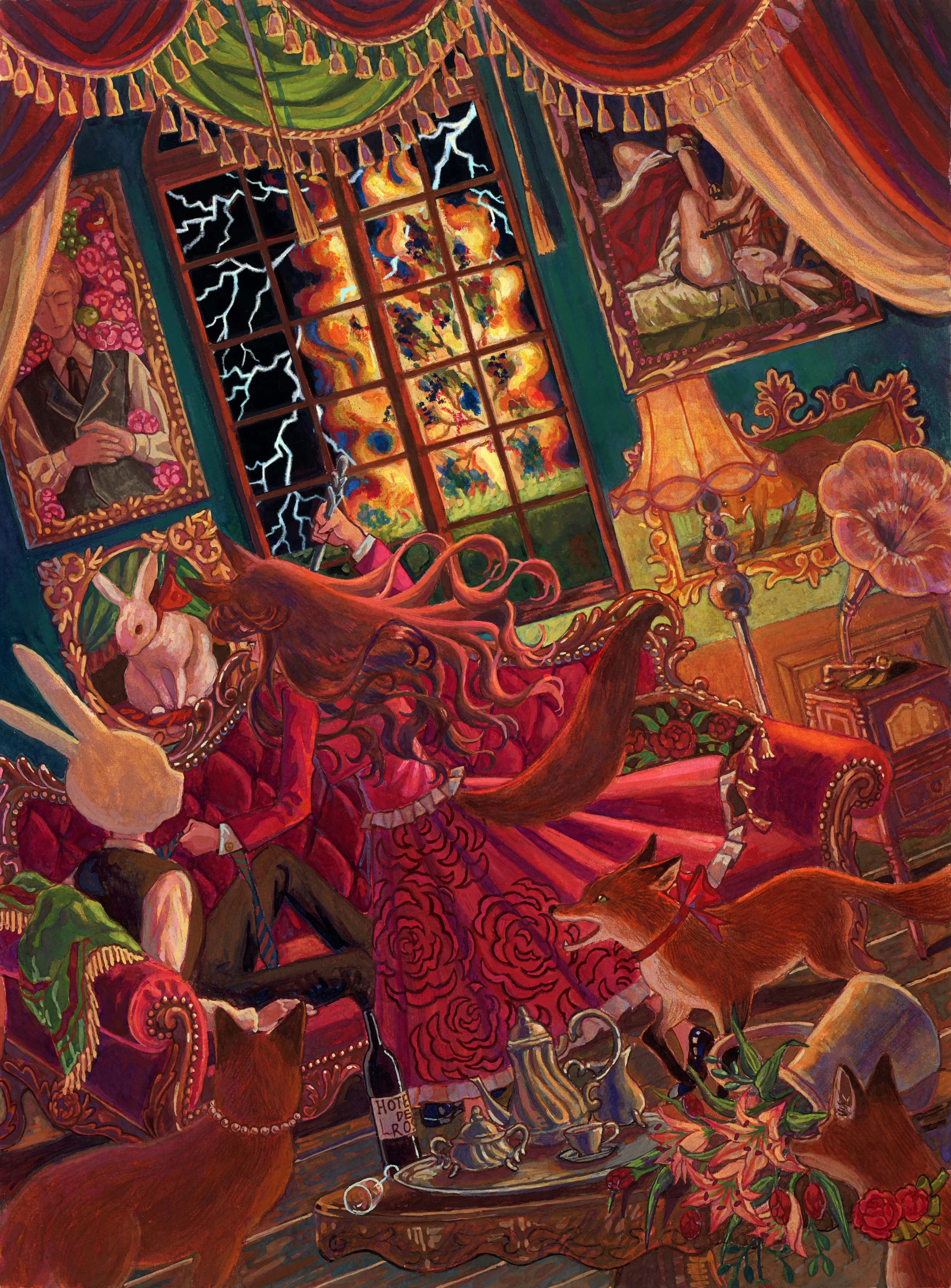 Thunder Comes, Gouache, 2026