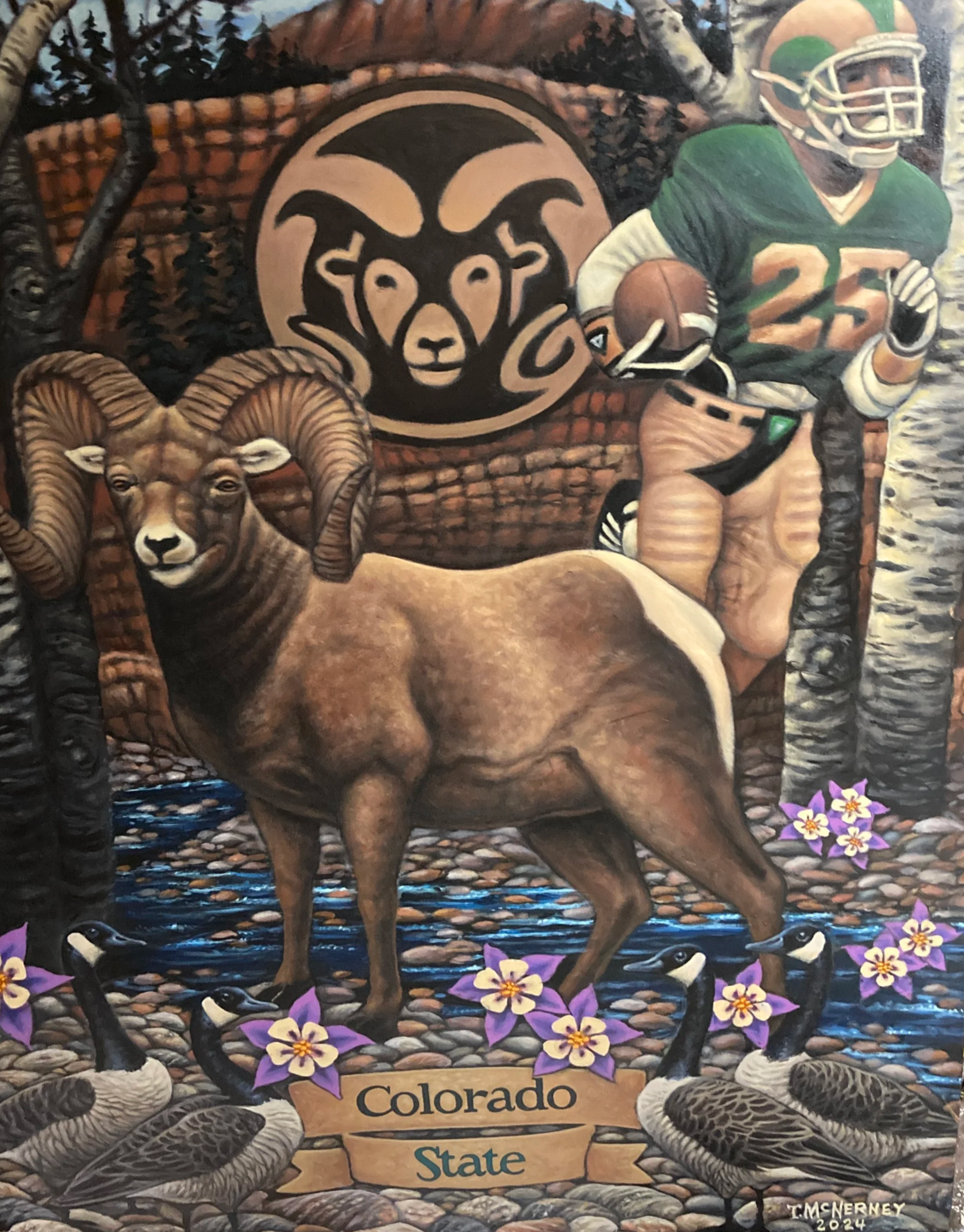 CSU Alma Mater (2024) acrylic on canvas