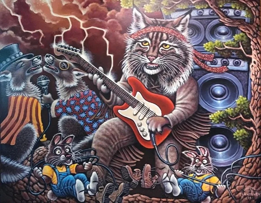 Crash the Lynx (2024) acrylic on canvas