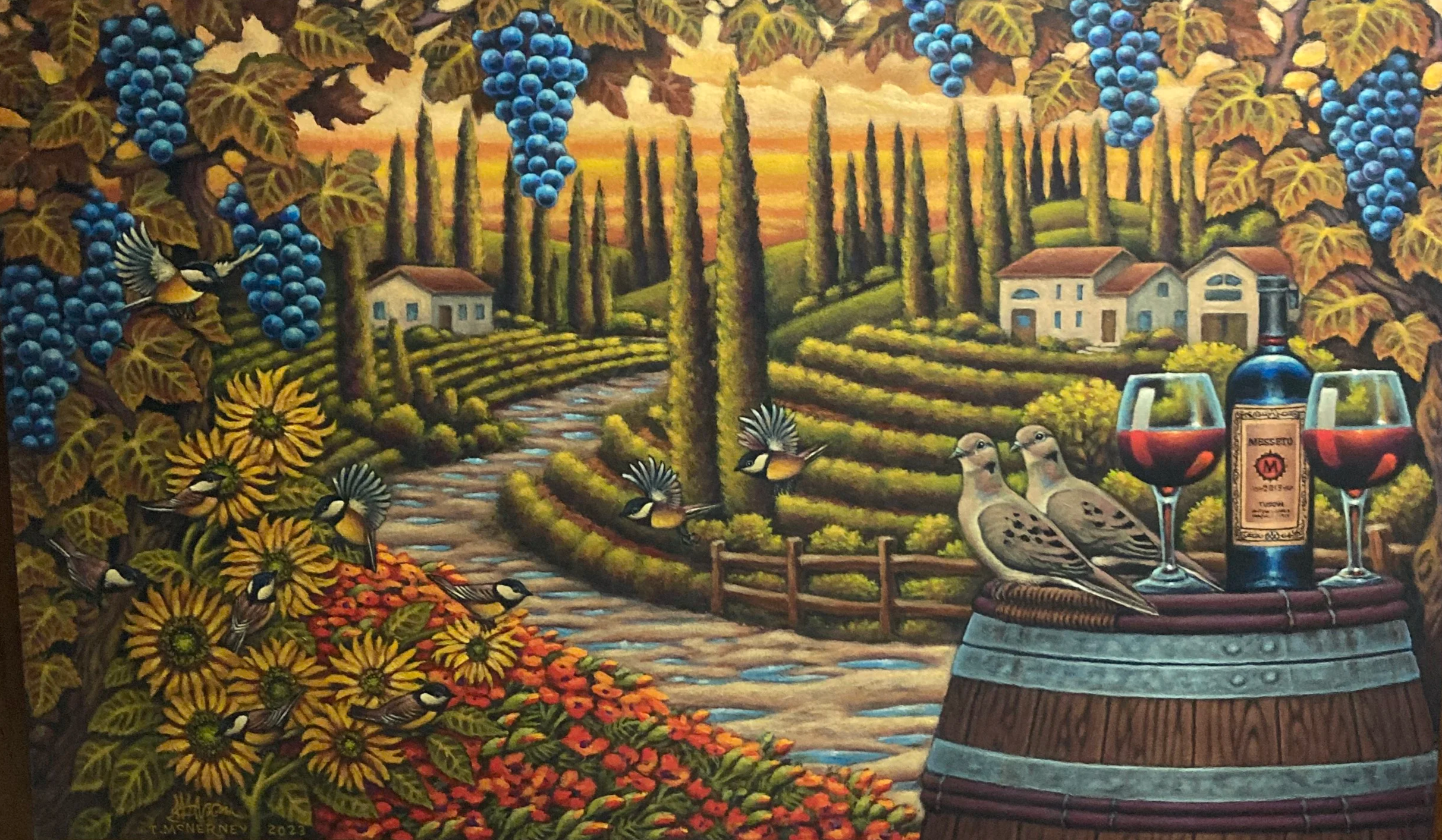 Tuscany Vineyard (2024) acrylic on canvas