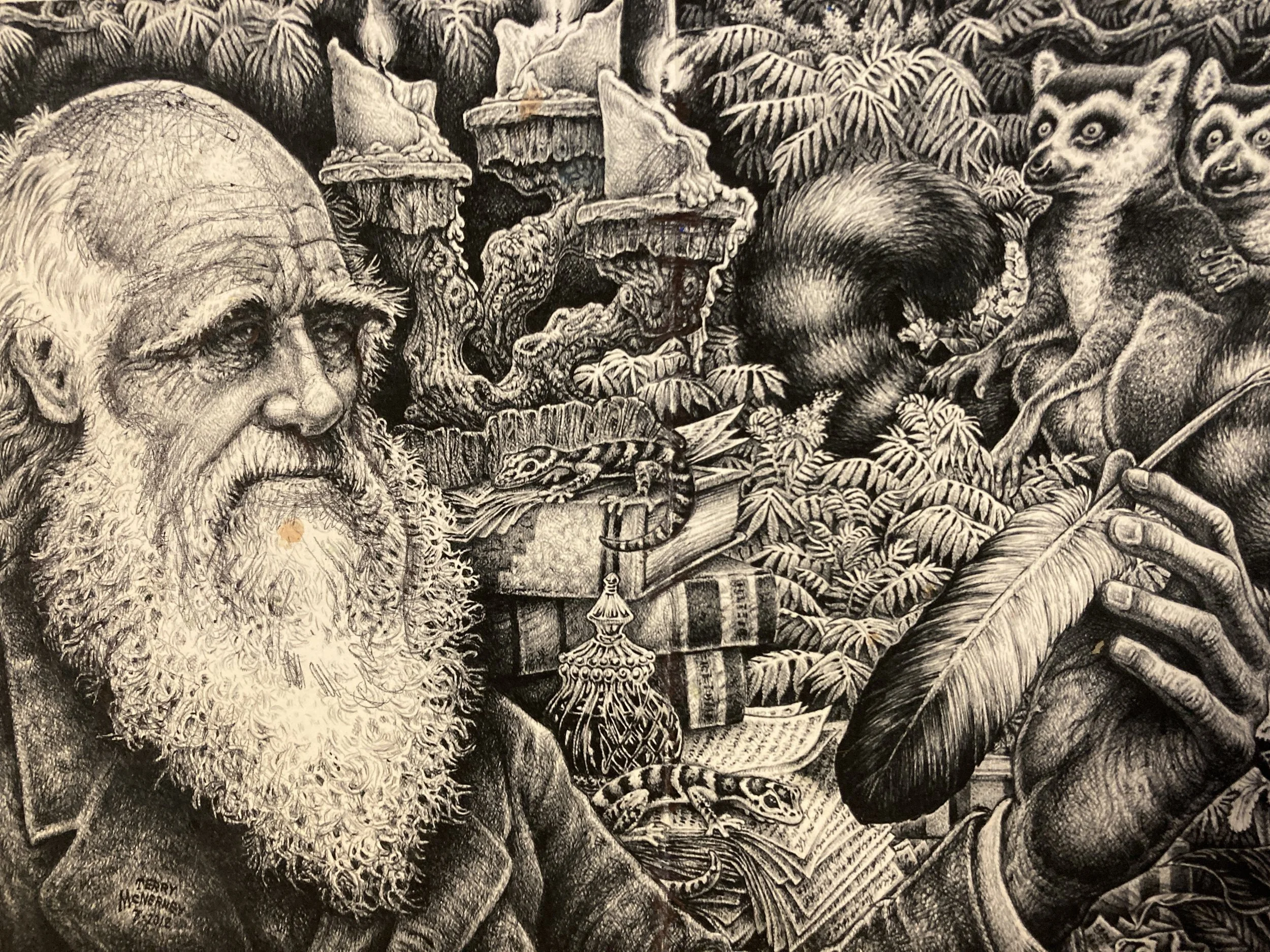 Creating, 2015, Ink on Paper, 10" x 16"