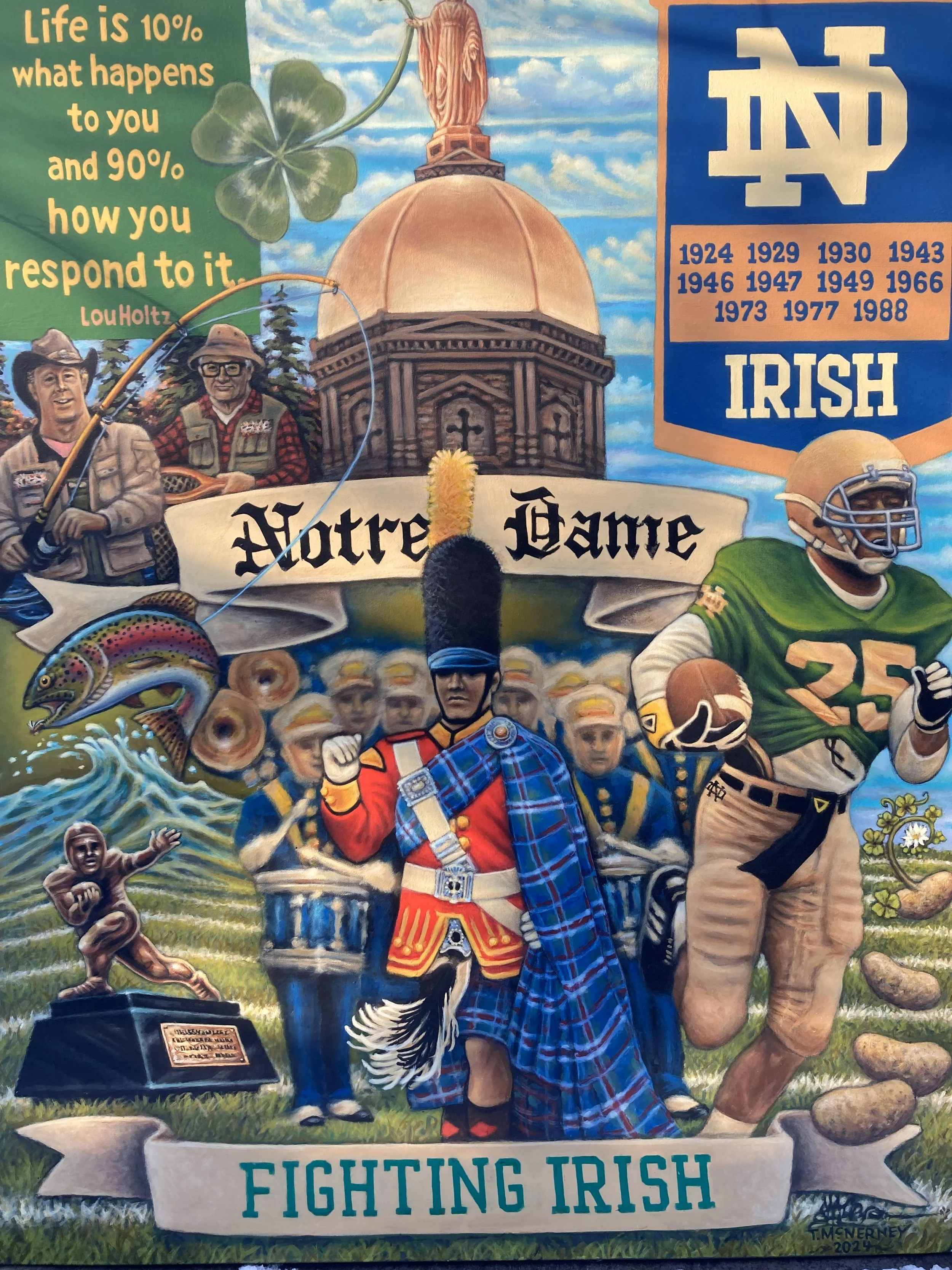 Notre Dame Alma Mater (2026) acrylic on canvas