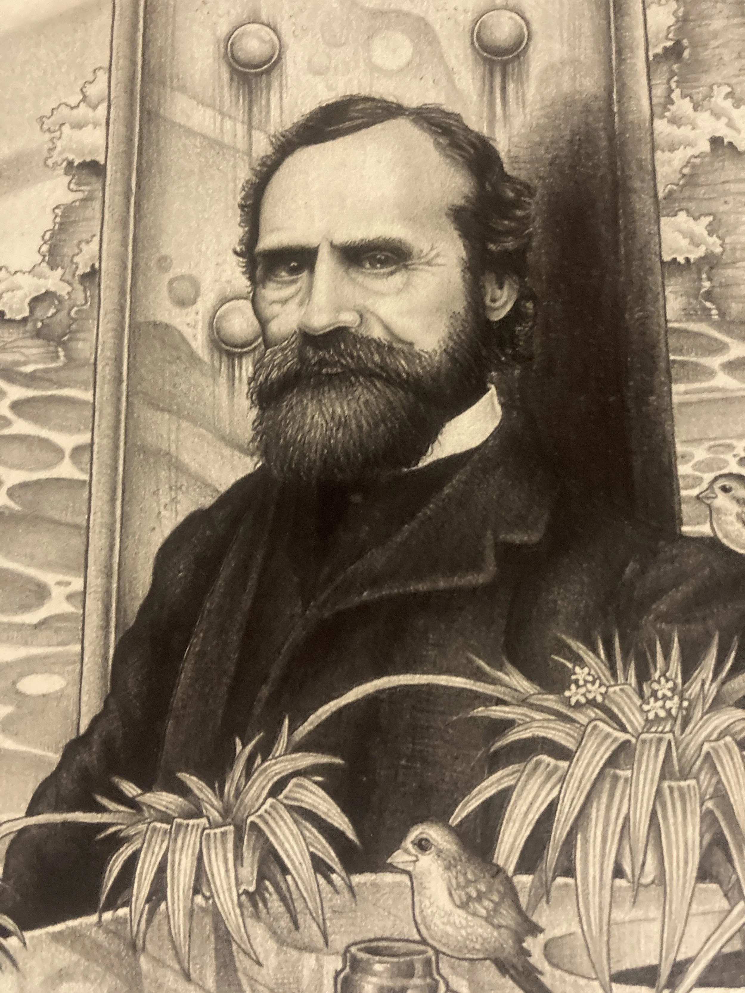 WLM James, 1986, Graphite on Paper, 10" x 15"