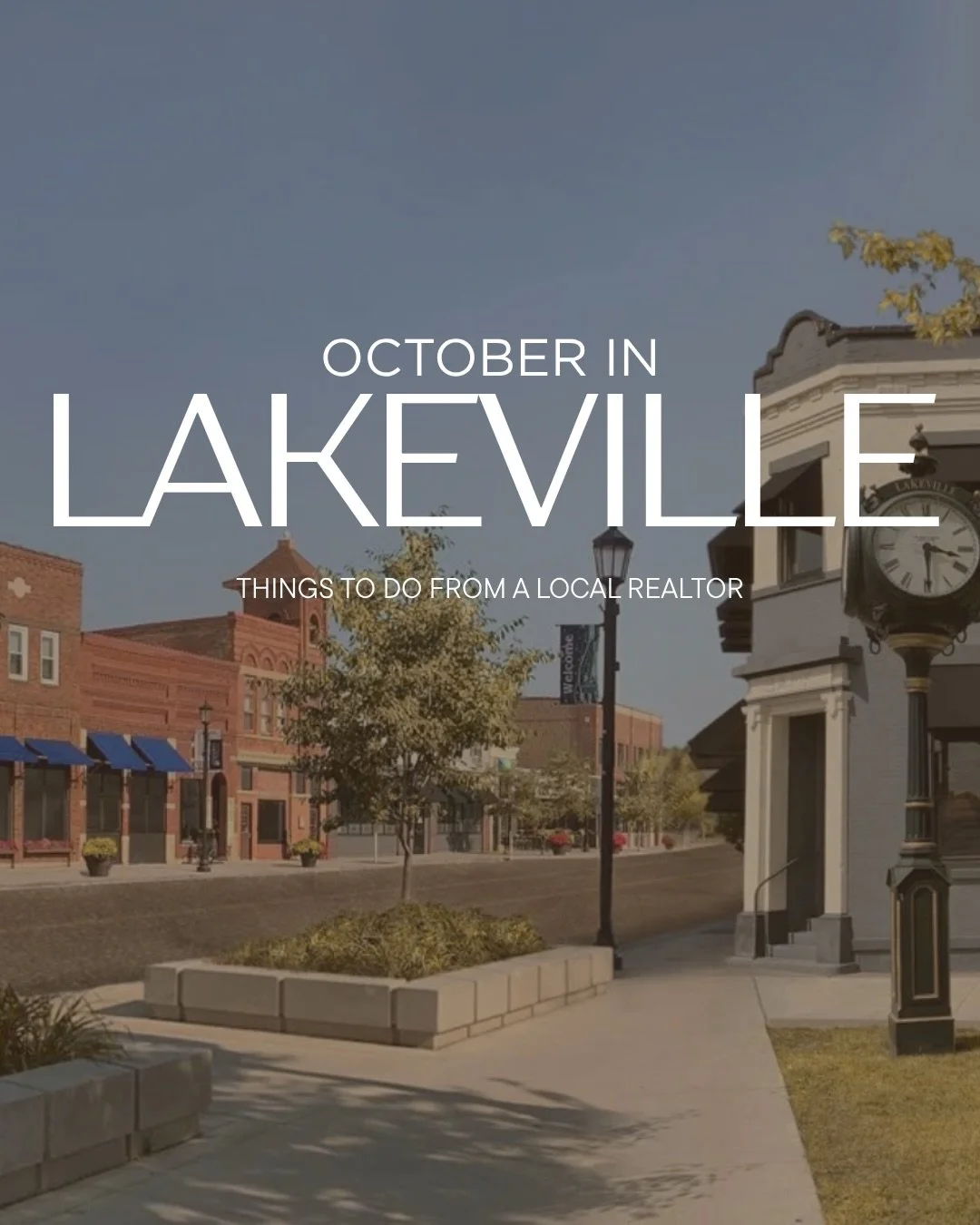 OCTOBER 🍂🍁

Cozy, festive, spooky szn is here in Lakeville. 
Enjoy these fall events focused on fall colors, kids fun, and community!