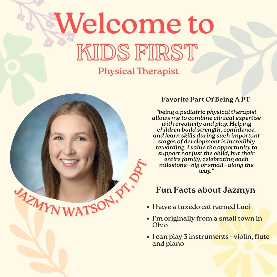 Our team is growing and I can't be more proud! Jazmyn specializes in infant and child development, torticollis and scoliosis. She still has morning and afternoon openings and would love to help your family navigate milestones! 

DM us to get on Jazym