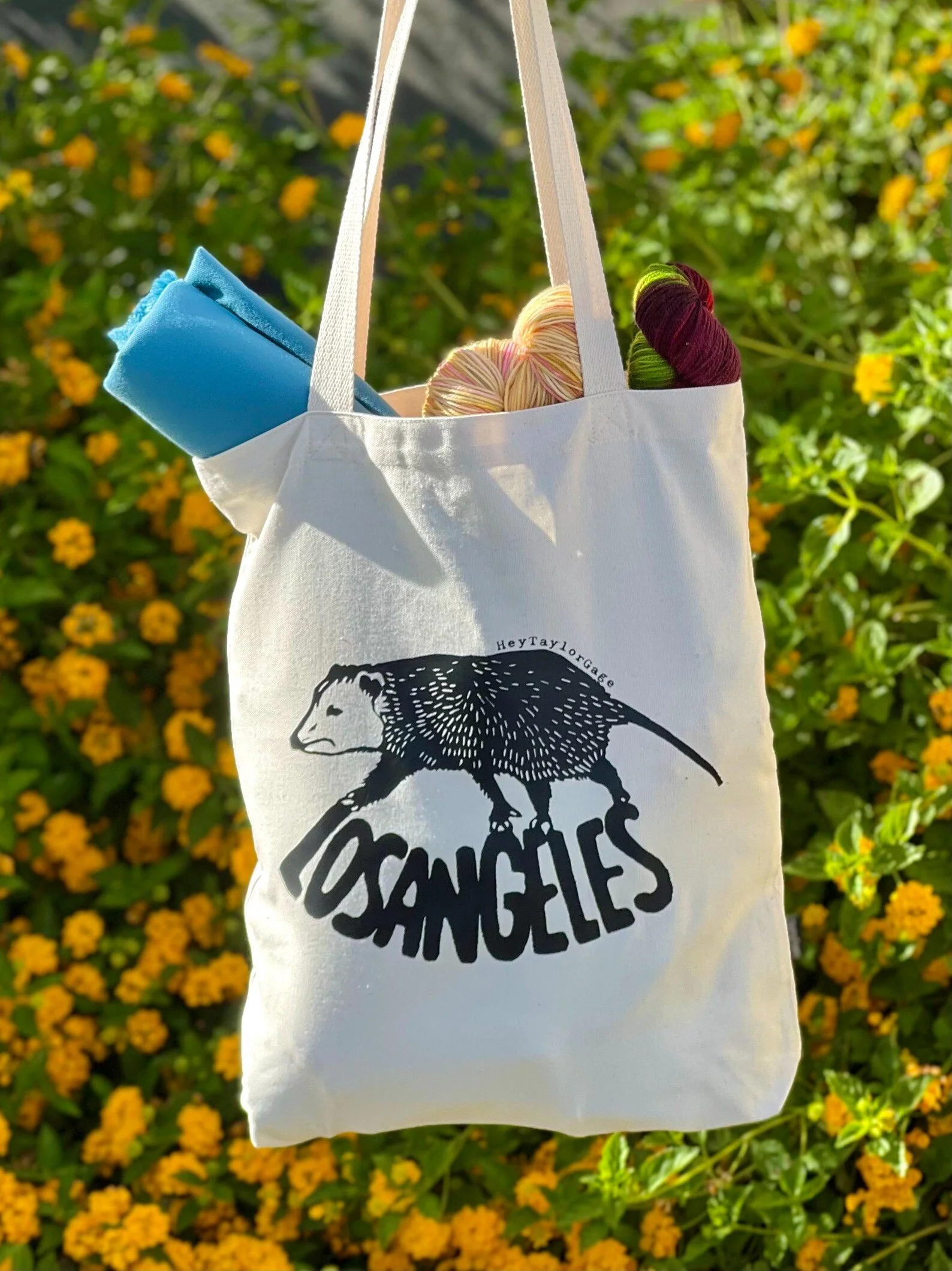 Los Angeles Opossum Tote Bag - 100% Traceable Recycled Materials